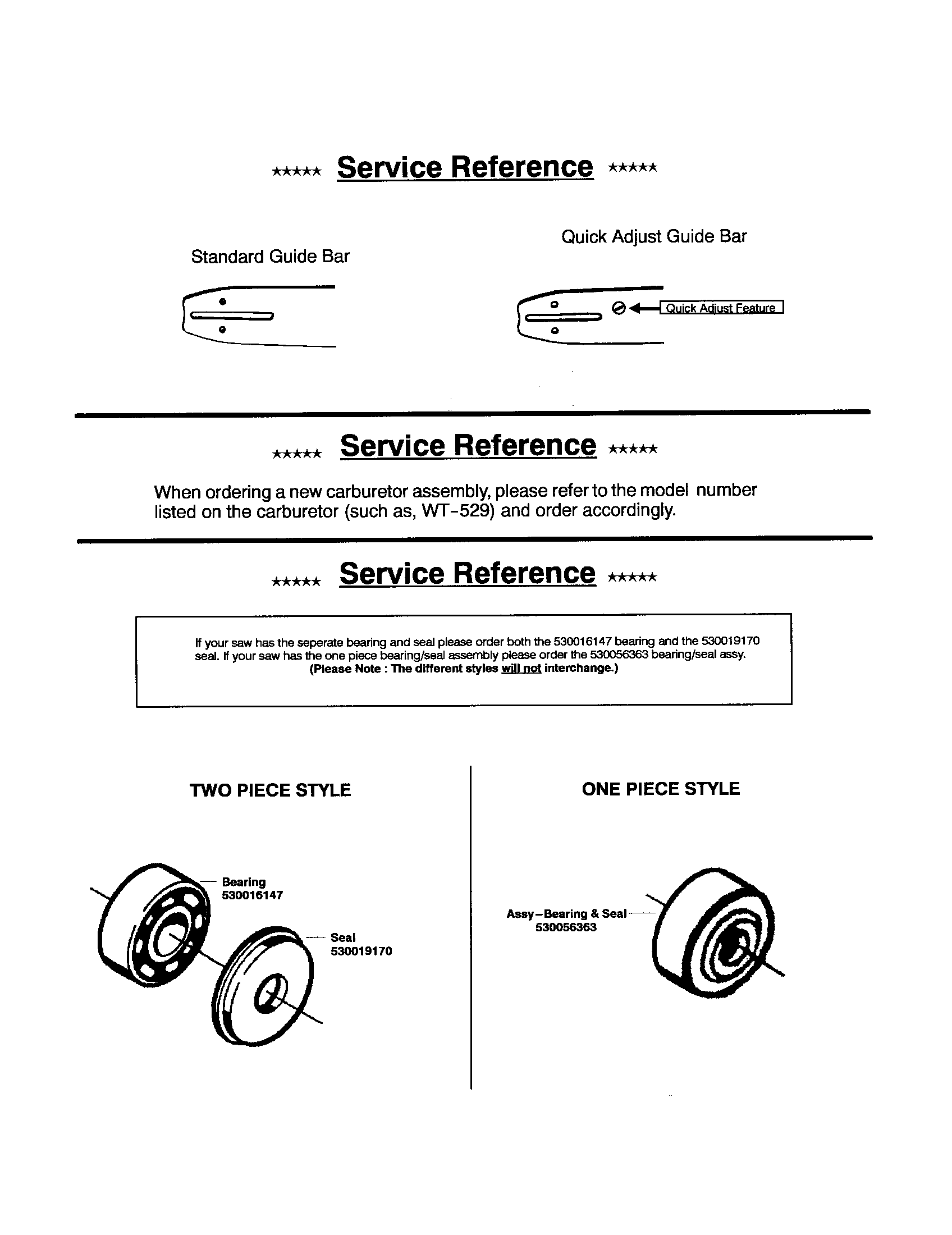 Poulan 295 TYPE 1,2 service reference diagram