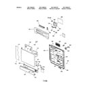 Kenmore 36314487100 escutcheon & door diagram
