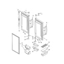 Kenmore Elite 59676593702 refrigerator door diagram