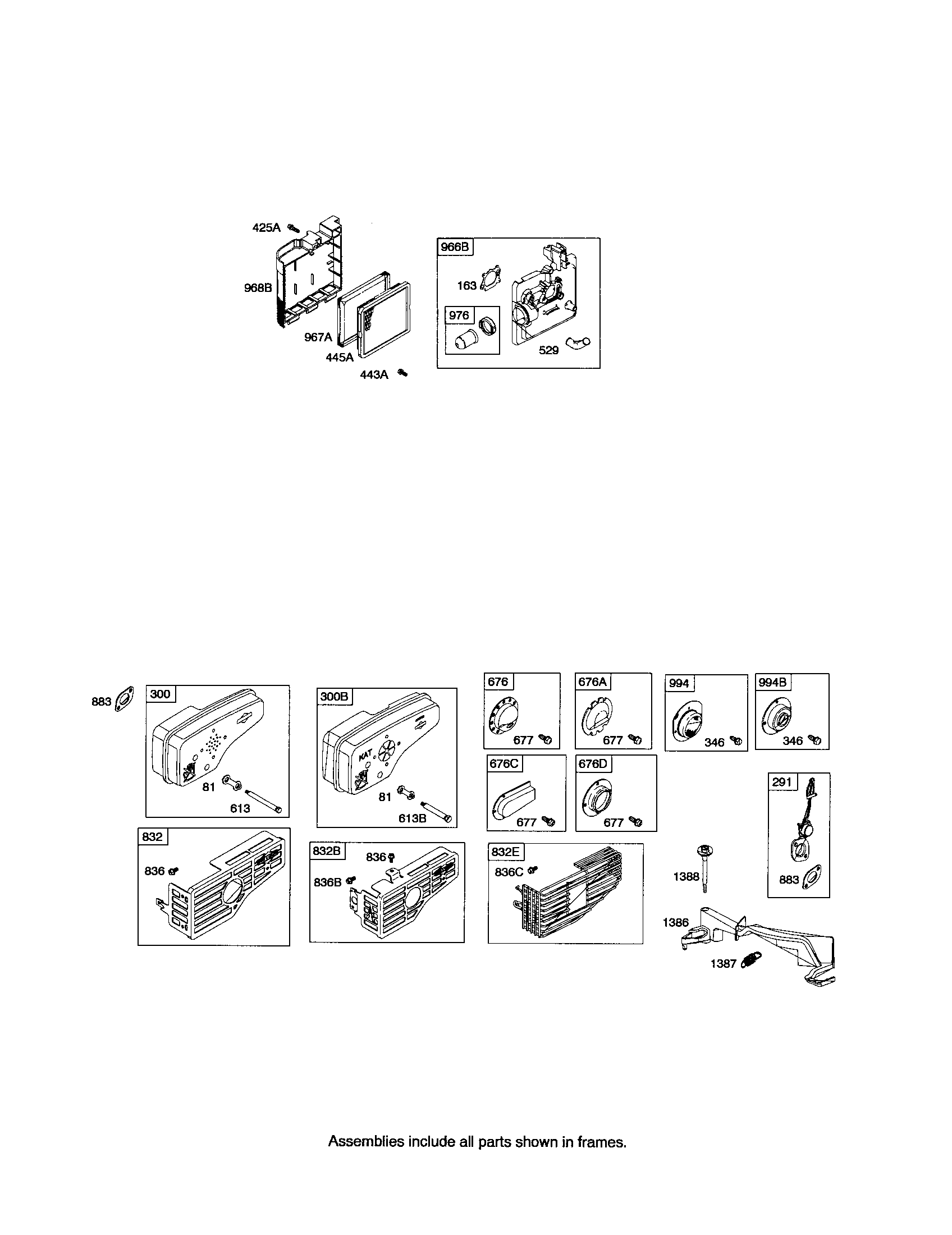 Snapper NS2265 (7800228) muffler/air cleaner base diagram