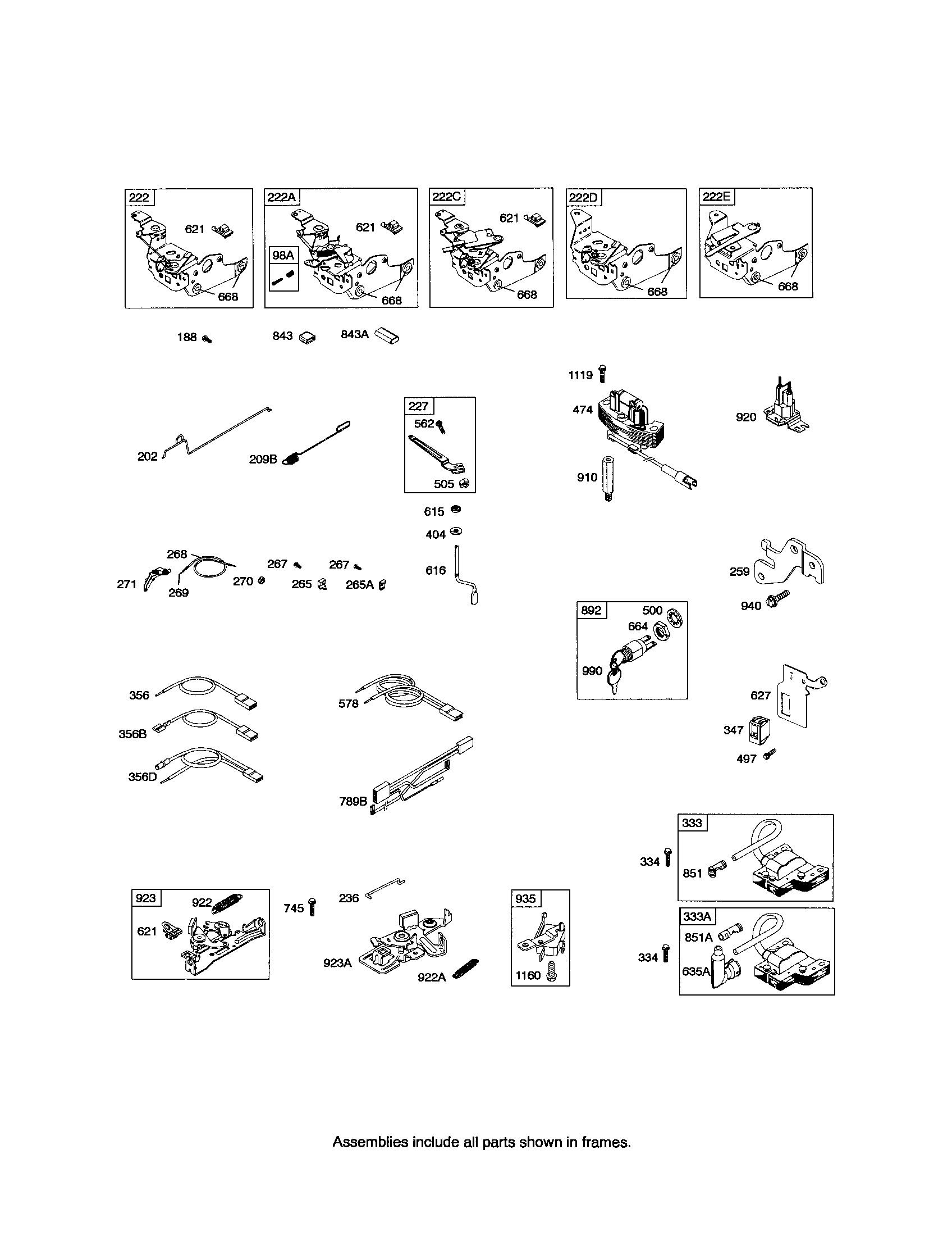Snapper NS2265 (7800228) control bracket/armature-magneto diagram