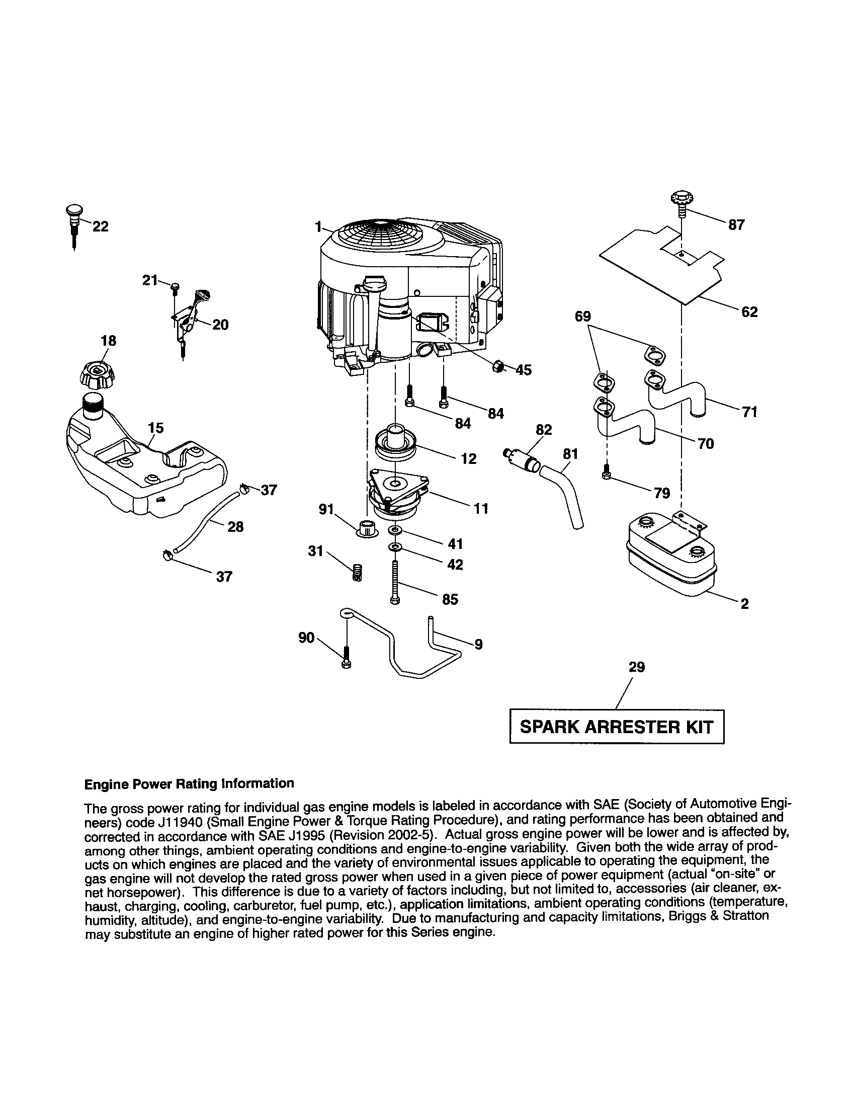Craftsman 917253250 engine diagram