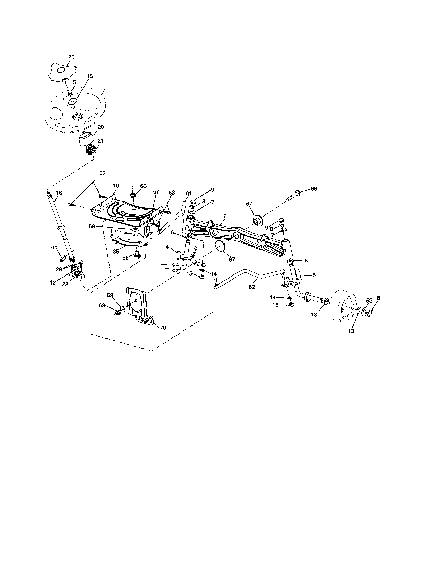 Craftsman 917253250 steering diagram