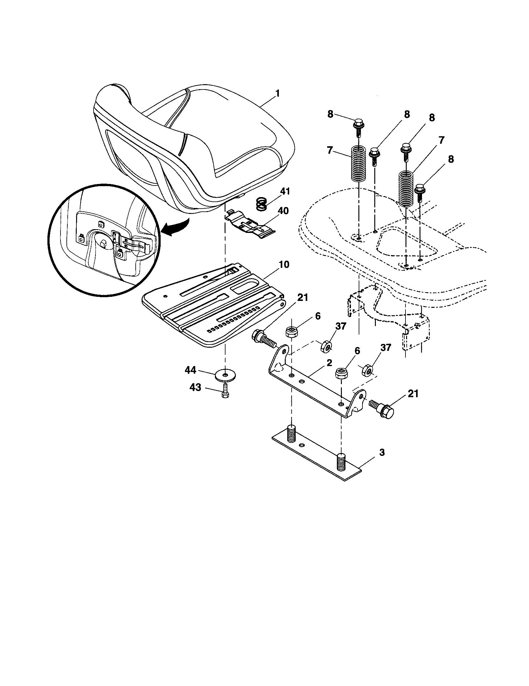 Craftsman 917253250 seat diagram