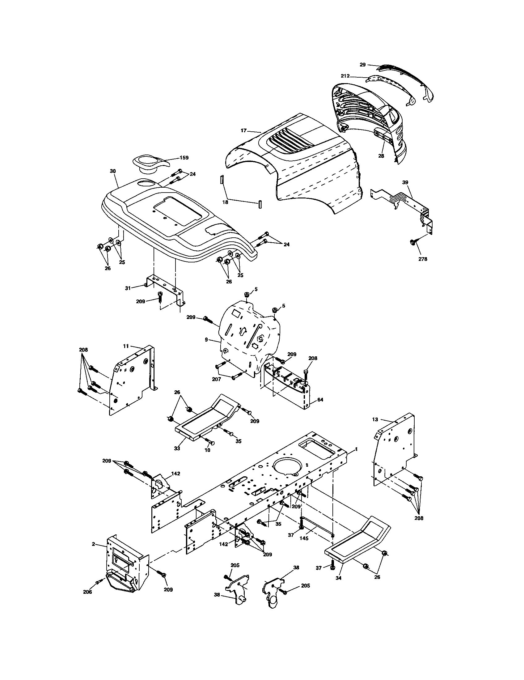 Craftsman 917288092 chassis and enclosures diagram