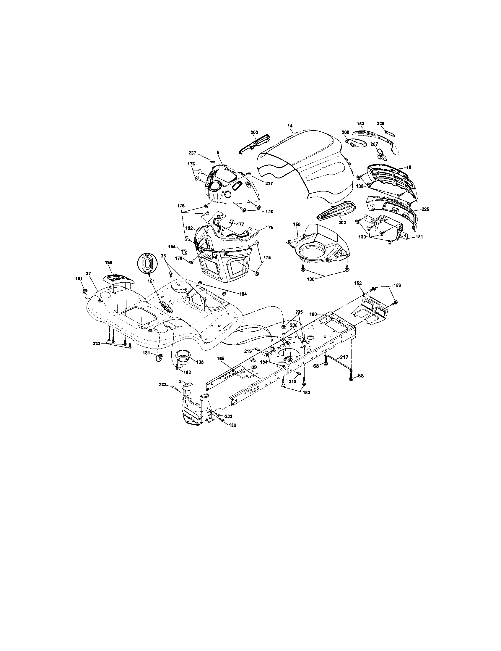 Craftsman 917287300 chassis and enclosures diagram