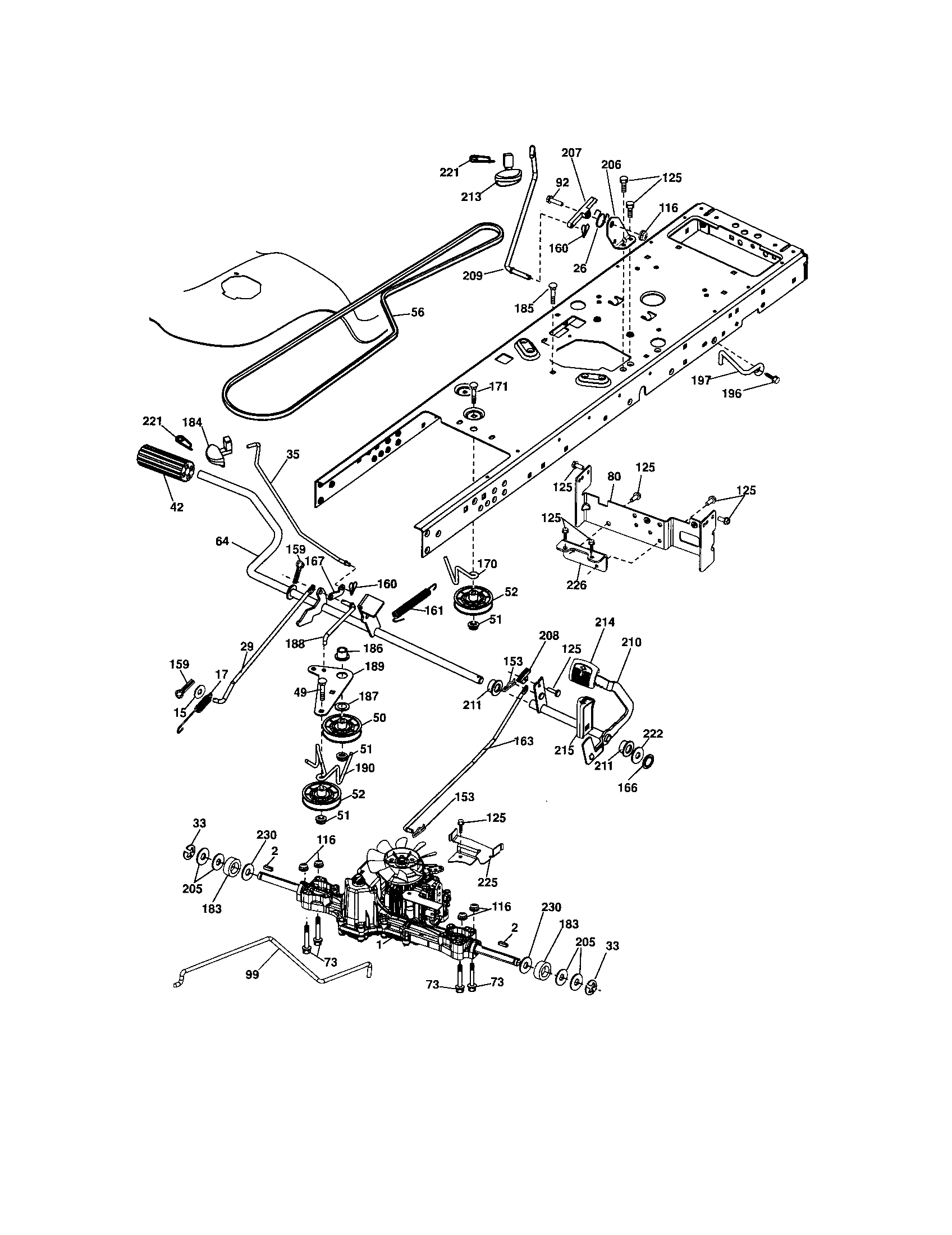 Craftsman 917287300 ground drive diagram