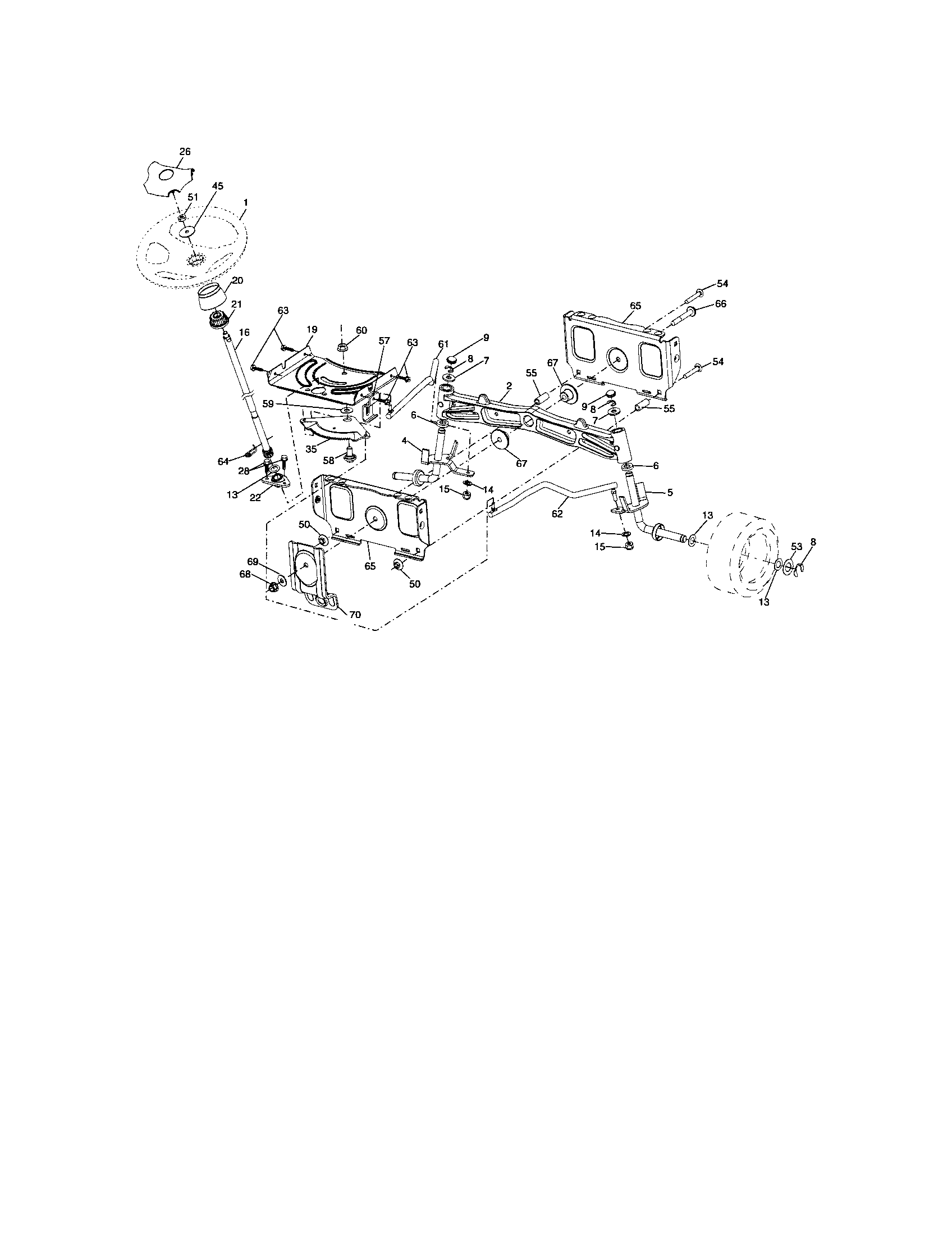 Craftsman 917287300 steering diagram