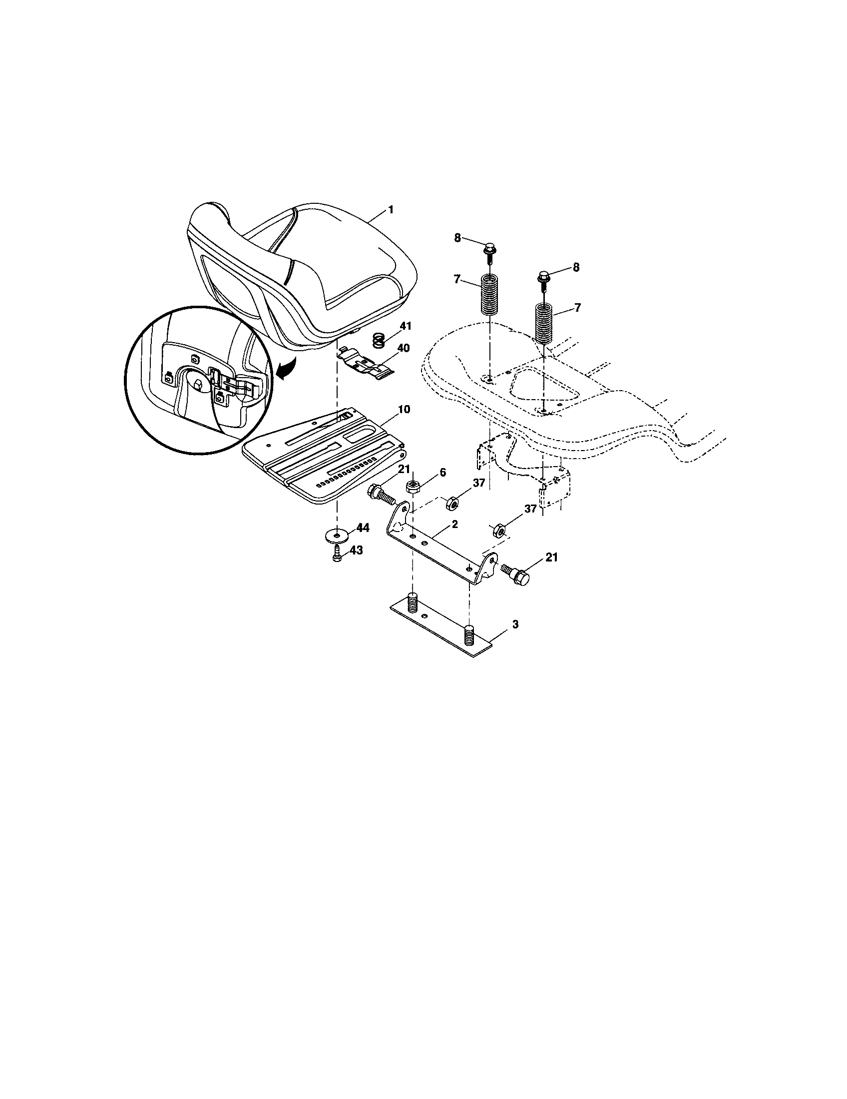 Craftsman 917287300 seat diagram