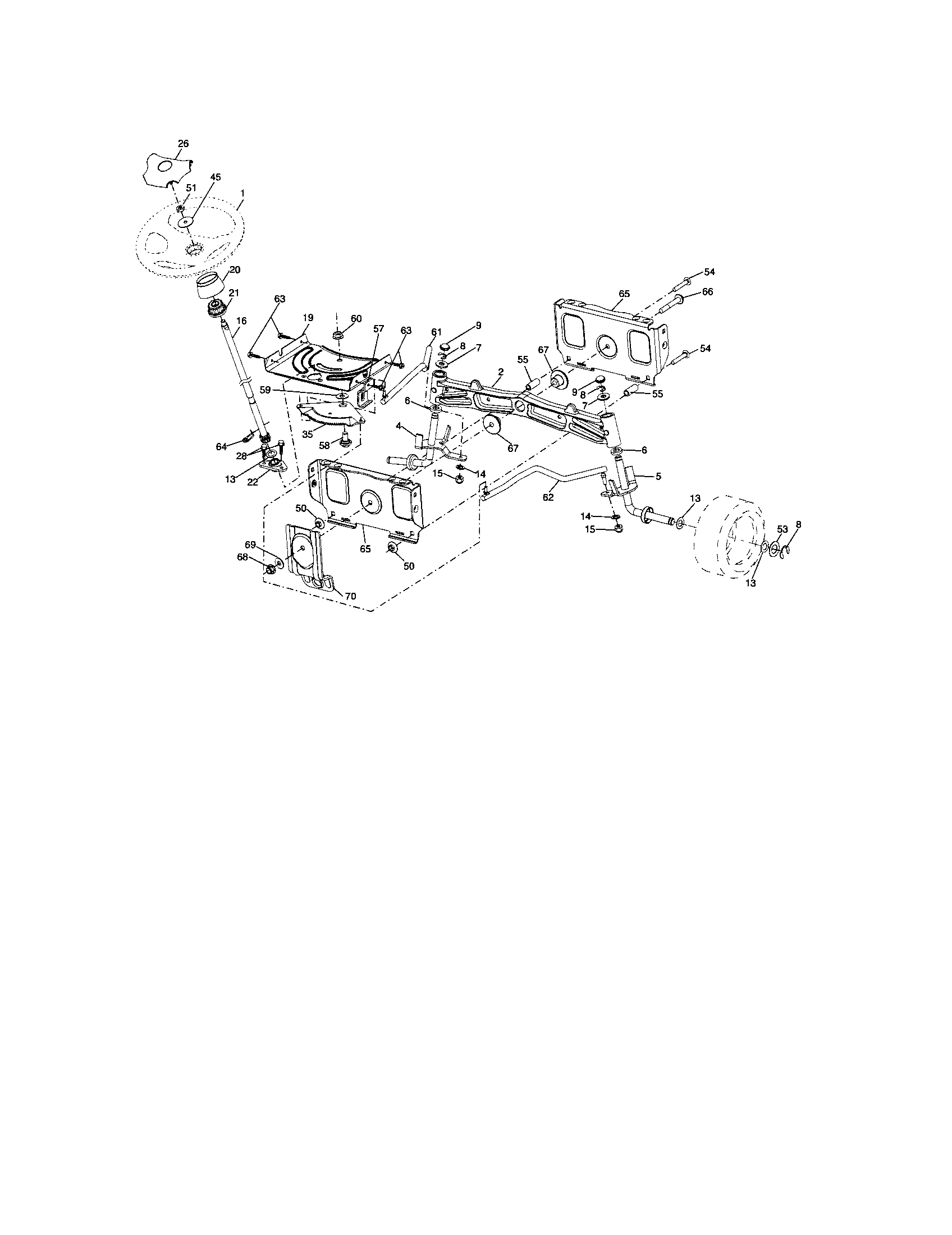 Craftsman 917287301 steering diagram