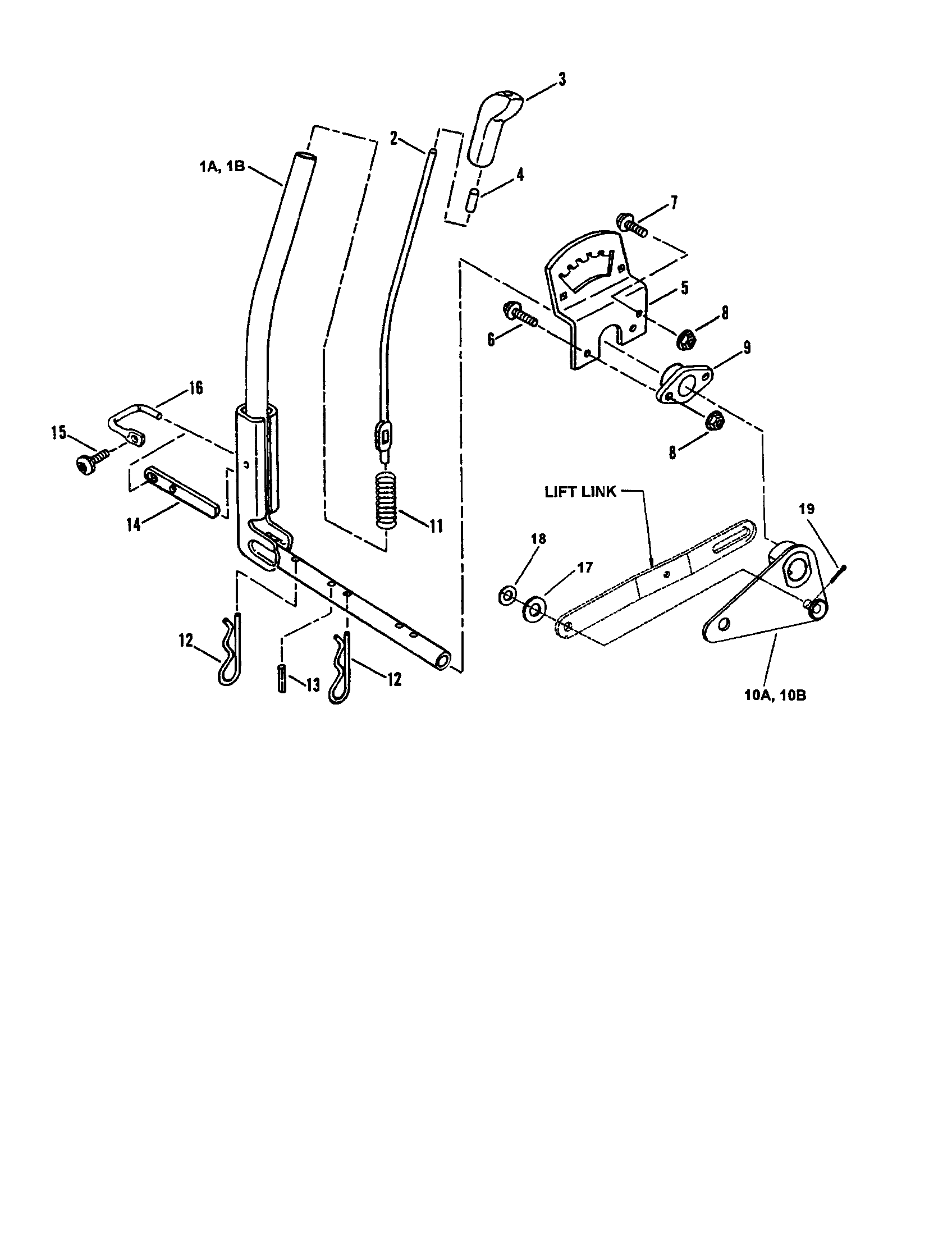 Snapper LT180H48DBV2 implement lift diagram