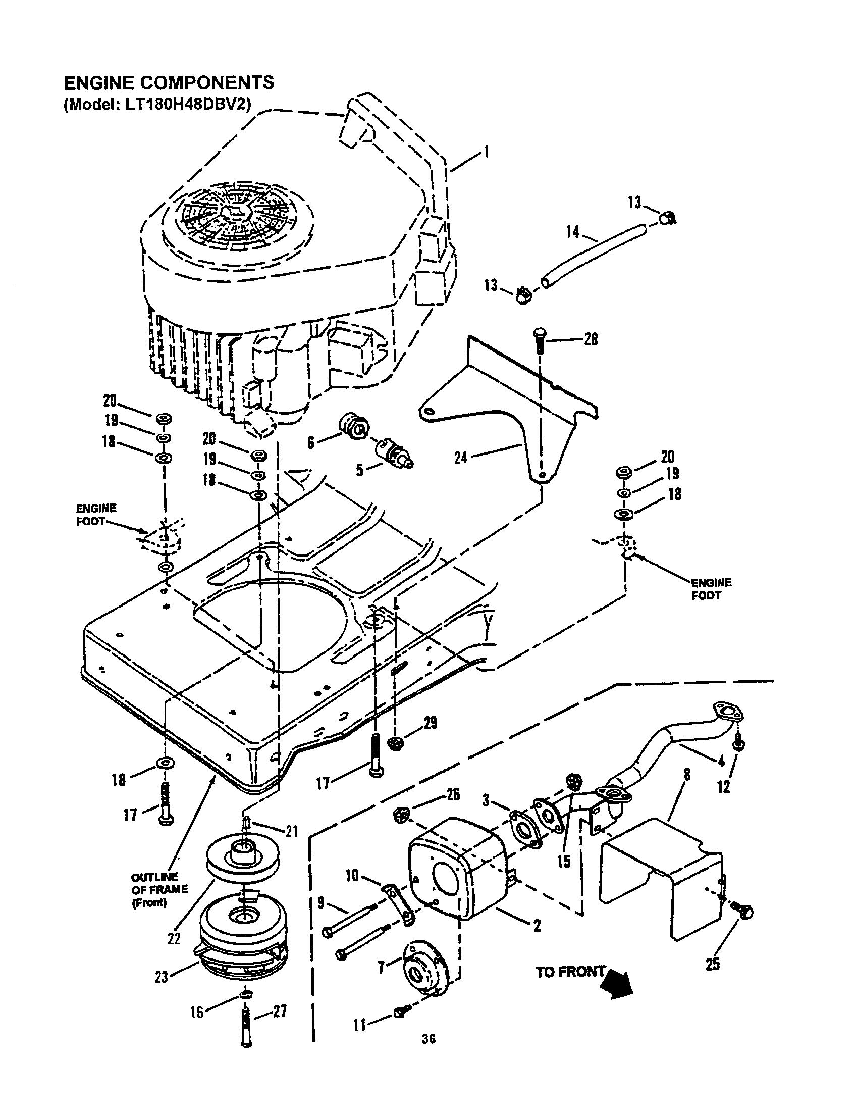 Snapper LT180H48DBV2 engine - lt180h48dbv2 diagram