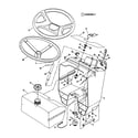 Snapper NLT120G30DB steering wheel/console/fuel tank diagram