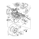 Snapper LT145H38DBV transmission (hydro drive)/rear wheels diagram