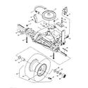 Snapper NLT120G30DB transmission (gear drive)/rear wheels diagram
