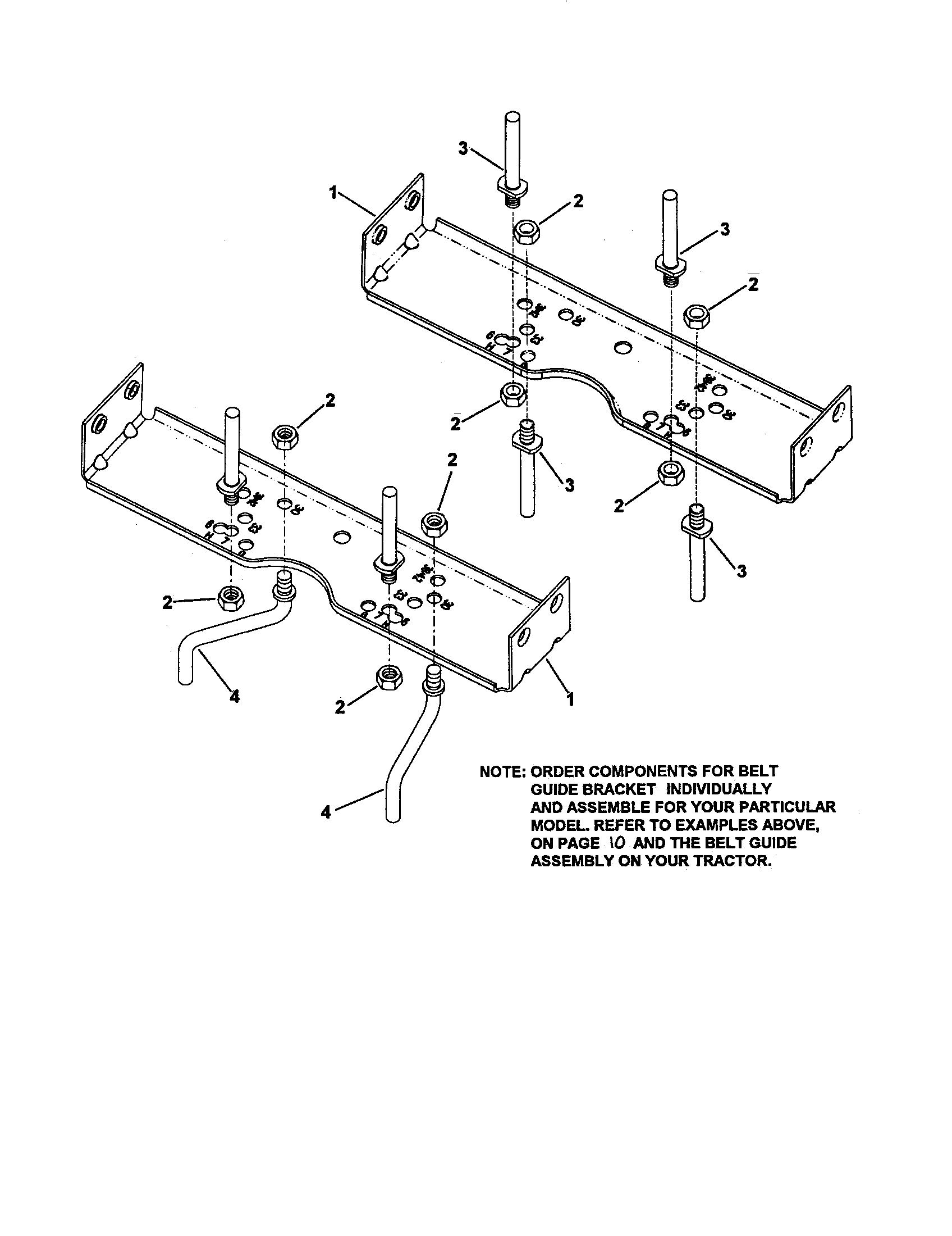 Snapper LT145H38DBV belt guide assembly diagram