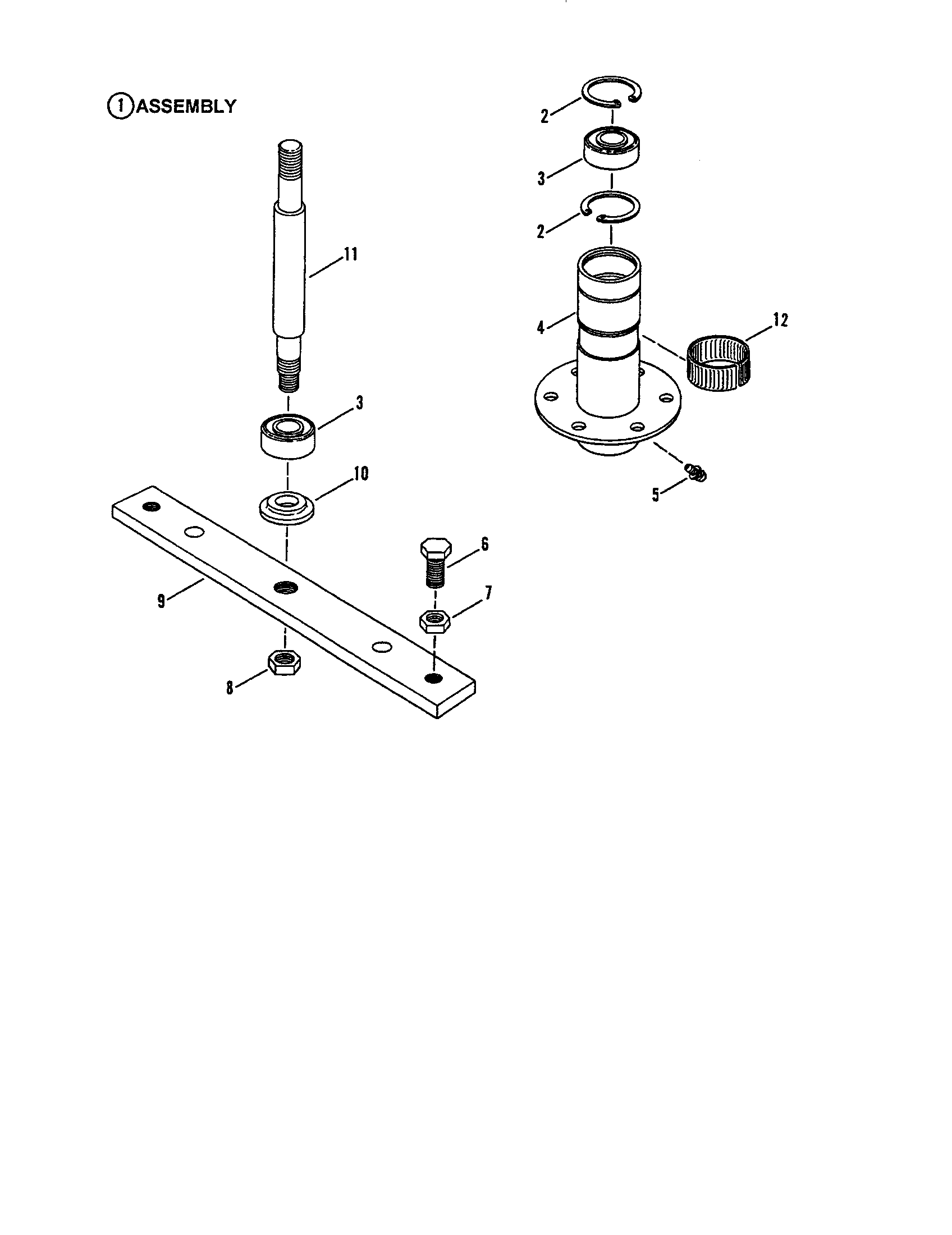 Snapper LT145H38DBV spindle-30"/33" cutting deck diagram