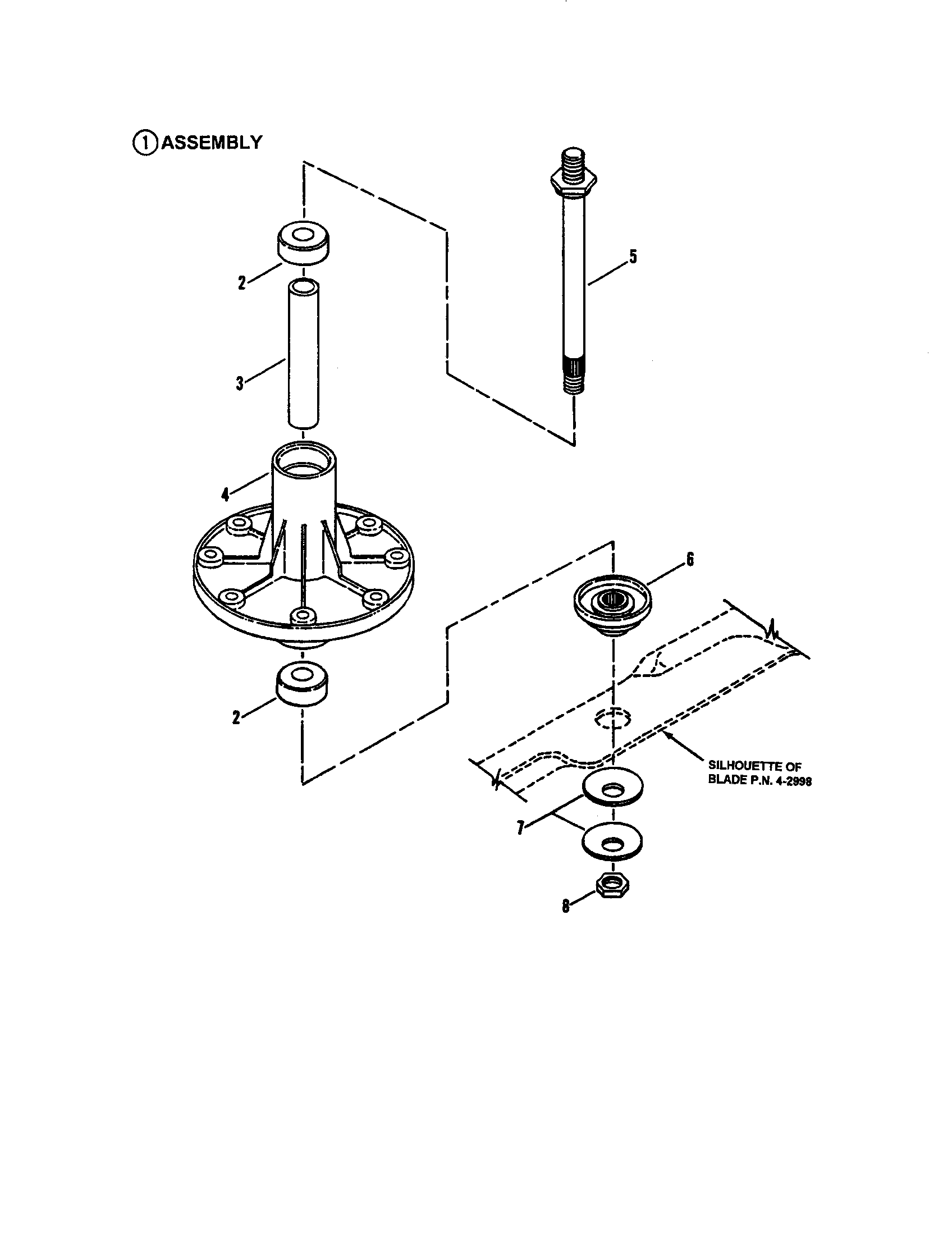 Snapper LT145H38DBV spindle-38" cutting deck diagram
