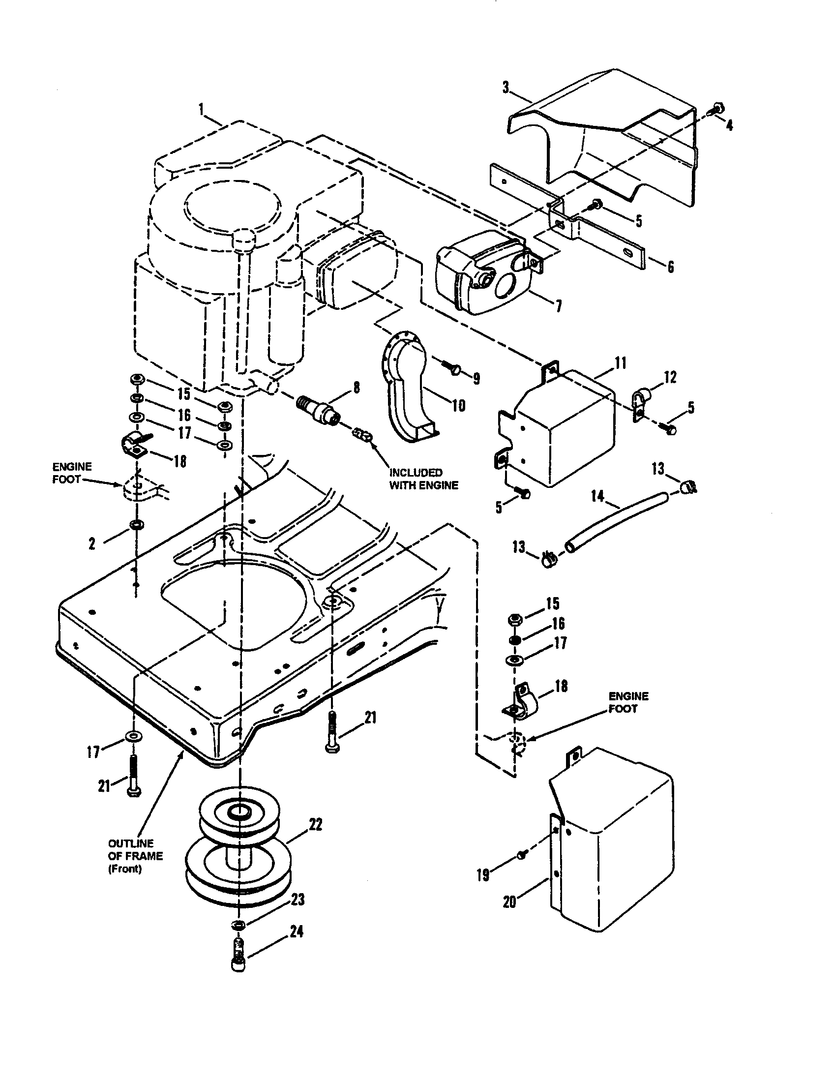 Snapper LT145H38DBV engine components diagram