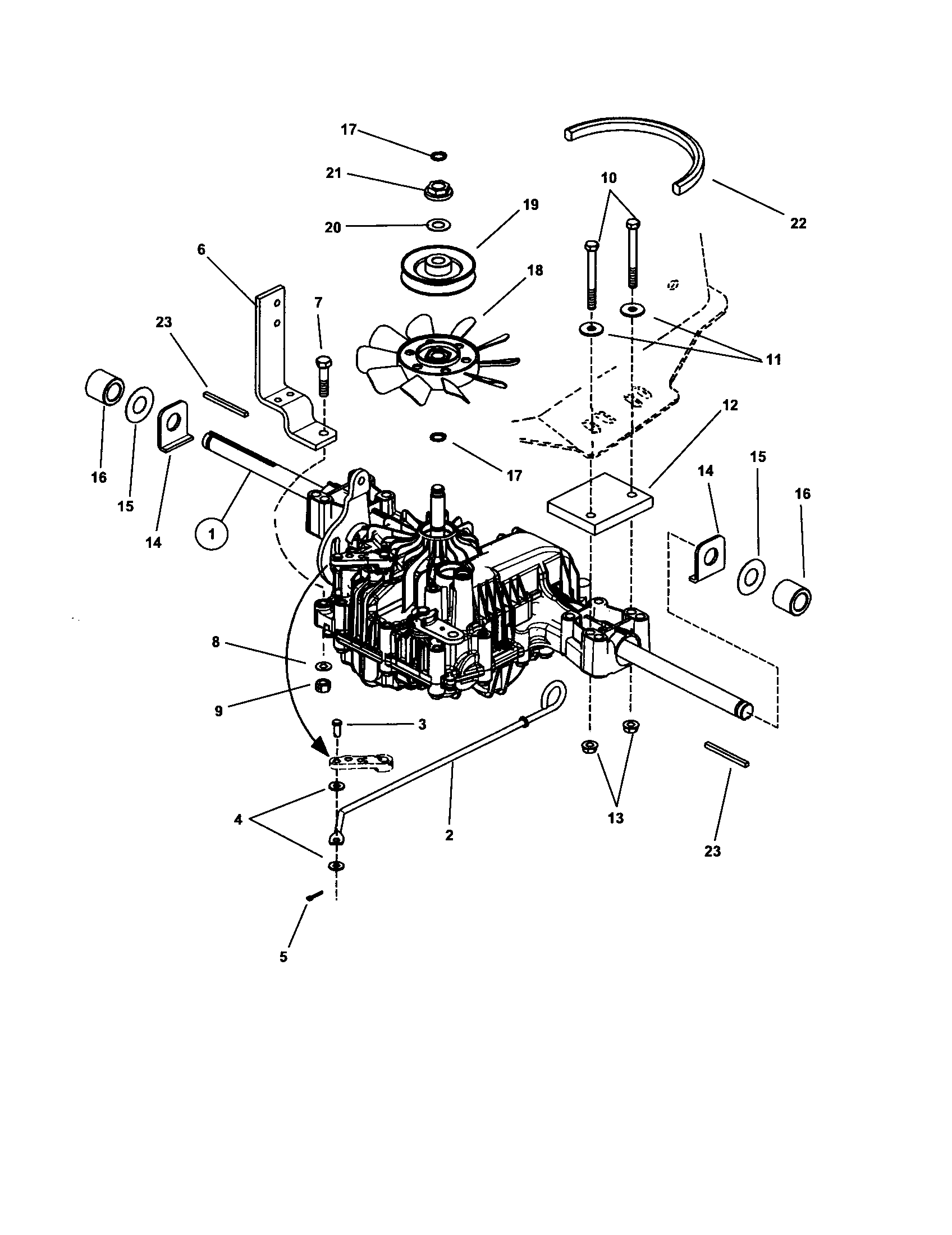 Snapper LT160H42FBV2 transmission (hydro drive) diagram