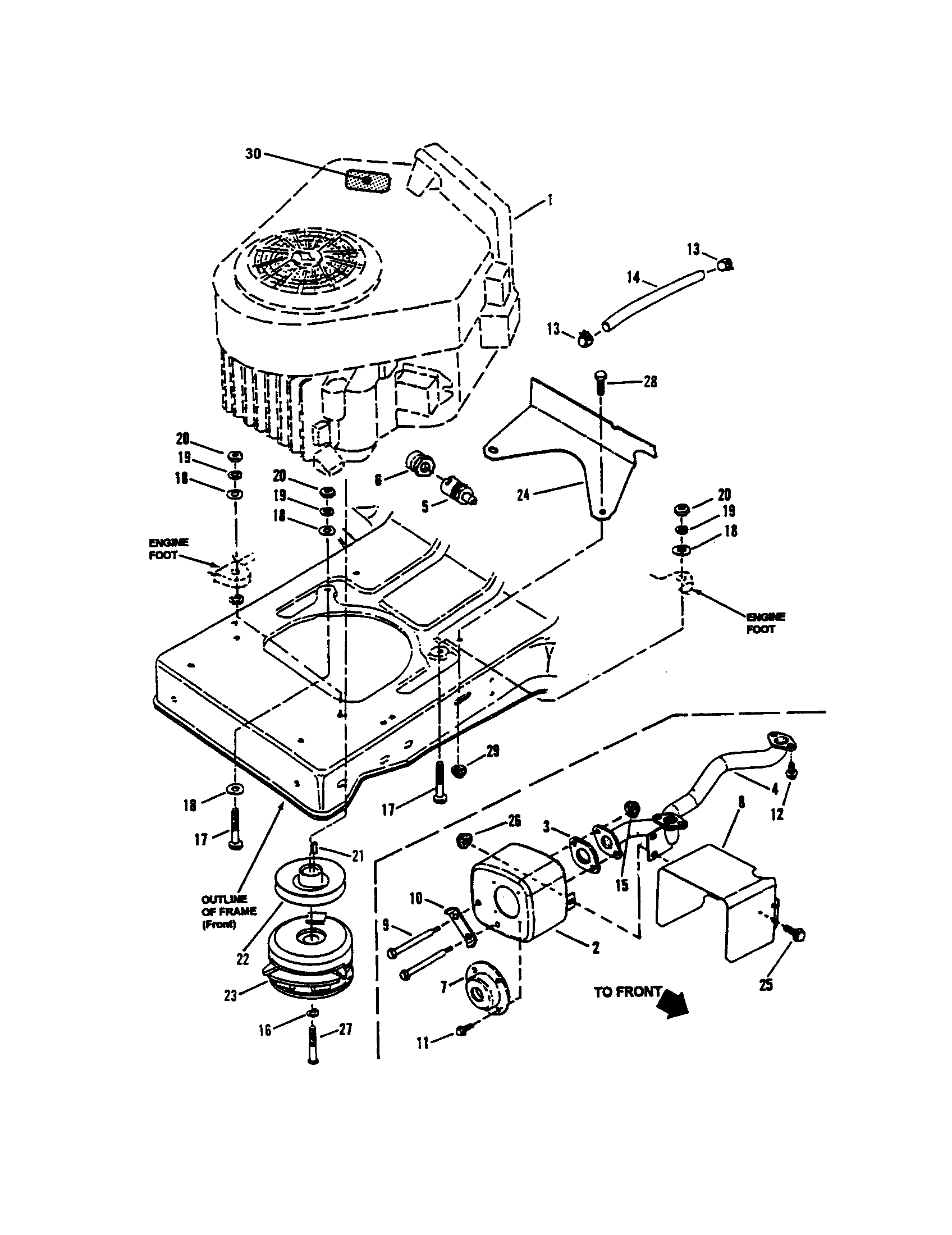 Snapper LT160H42FBV2 engine (lt180h48fbv2) diagram