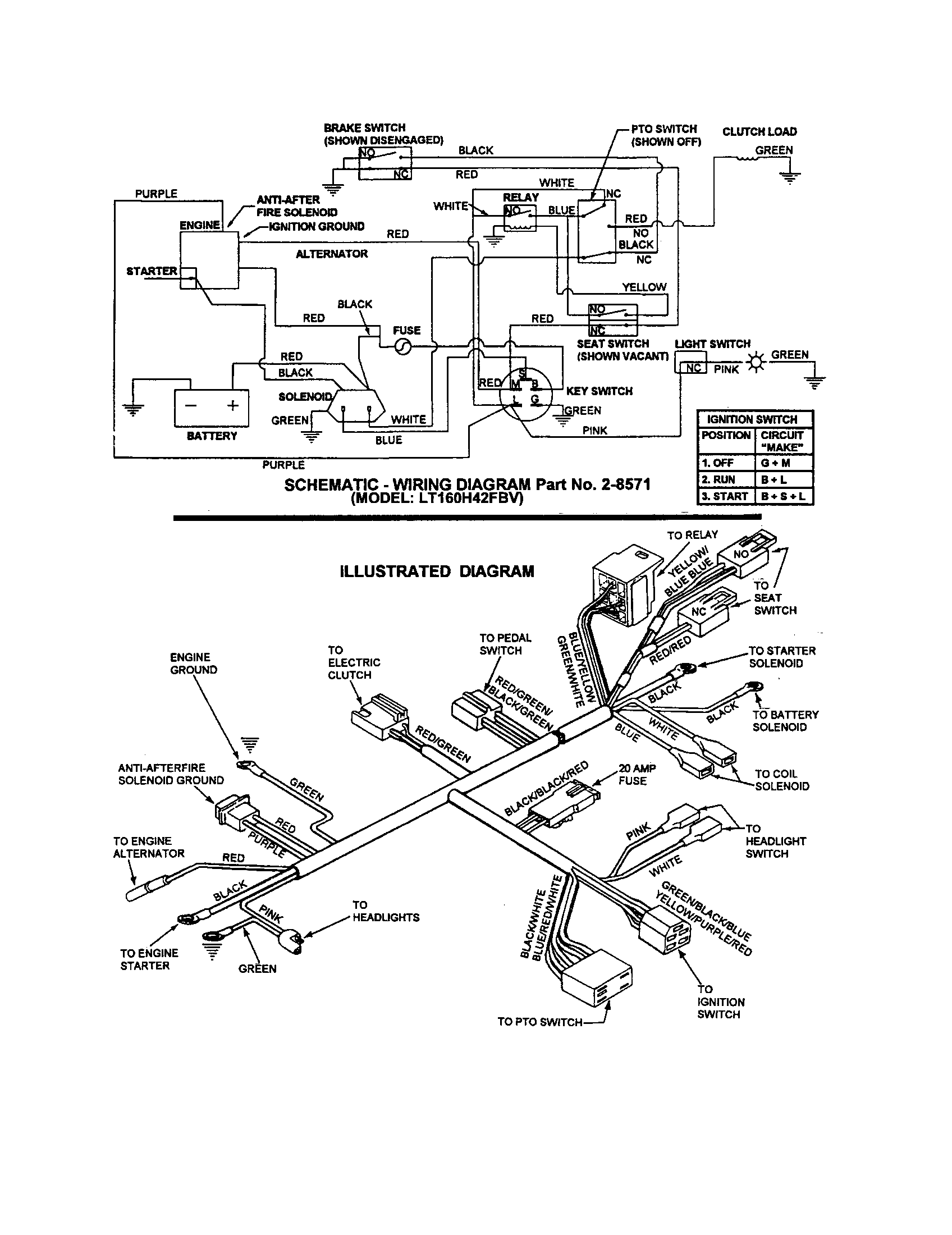 Snapper LT160H42FBV2 electrical (lt160h42fbv) diagram