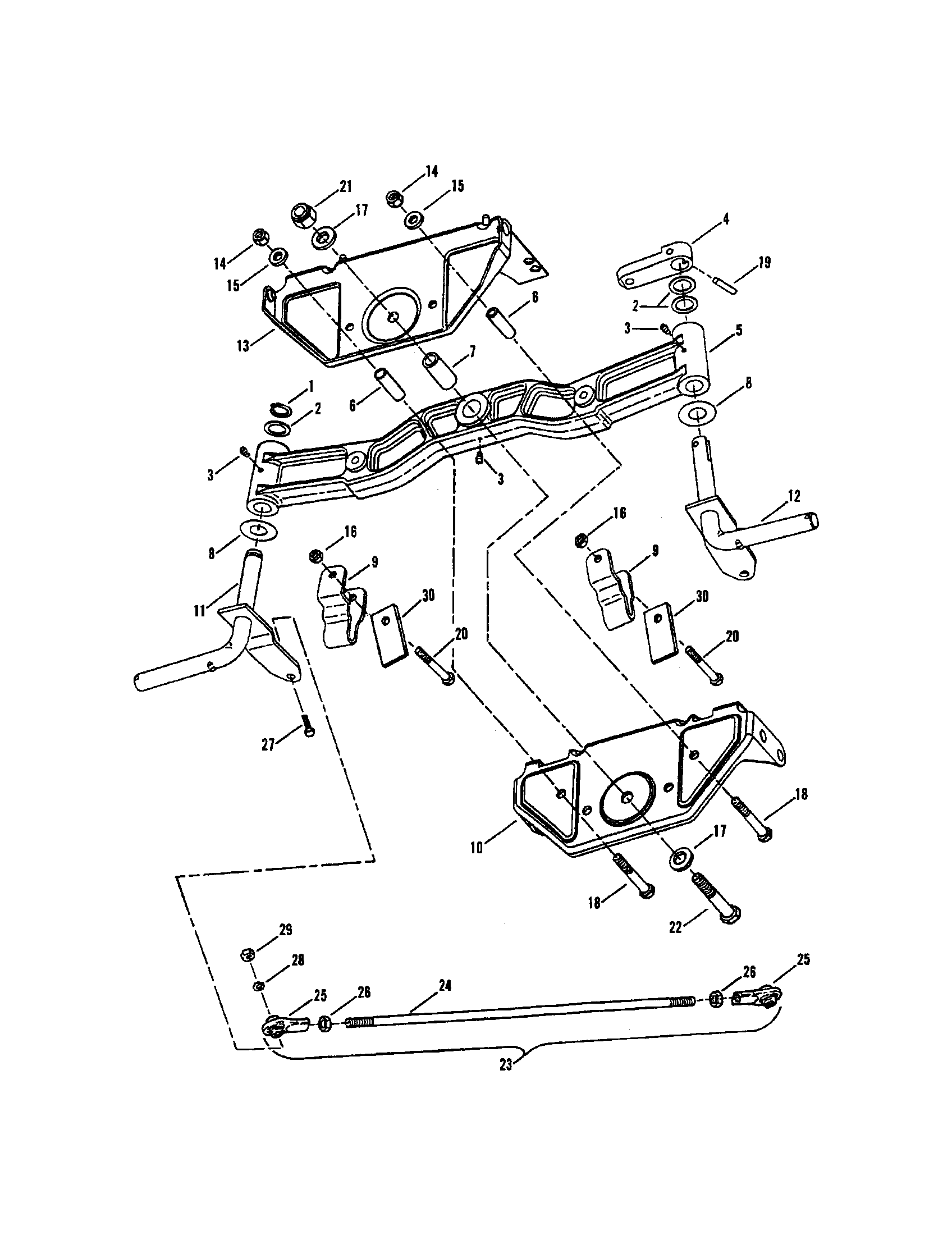 Snapper LT180H48GBV2 cast front axle diagram