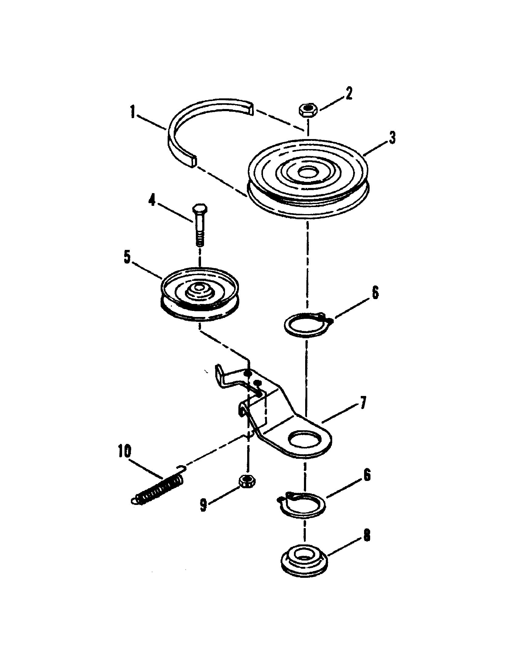 Snapper LT180H48GBV2 belt/blade break-42' cutting deck diagram