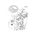 Snapper LT145H38GBV steering wheel/console/fuel tank diagram