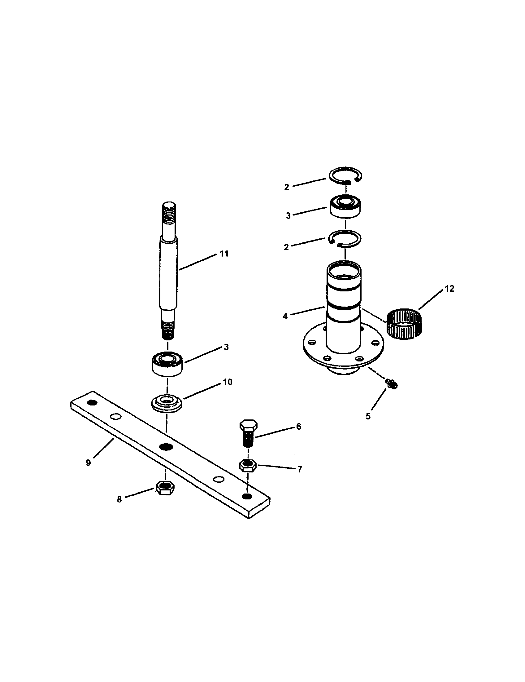 Snapper LT145H38GBV spindle-33" cutting deck diagram