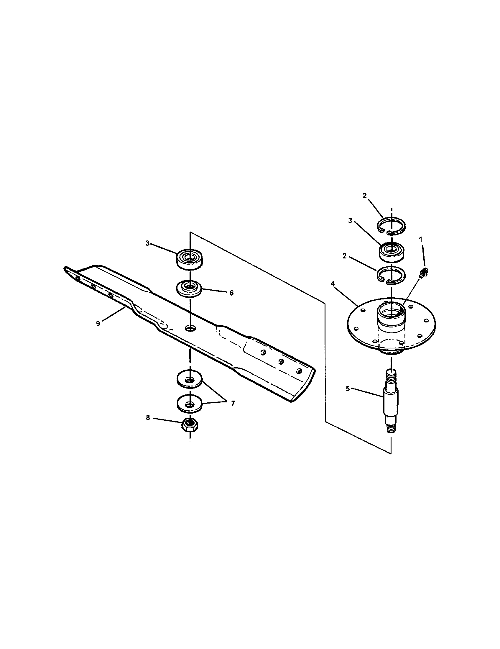 Snapper LT145H38GBV spindle-38" cutting deck diagram