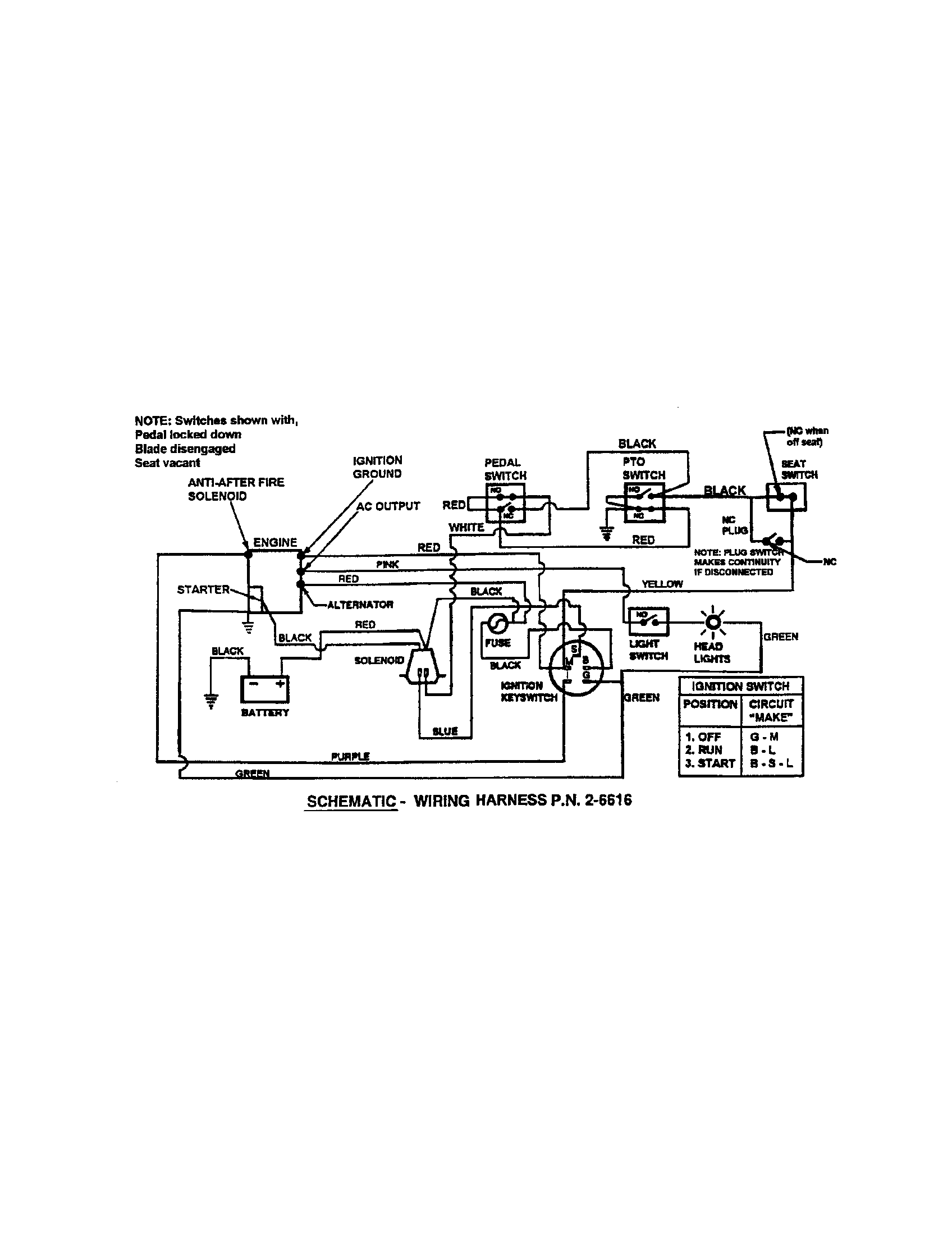 Snapper LT145H38GBV electrical-wiring harness diagram