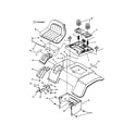 Snapper LT180H48HBV2 seat/rear fender diagram