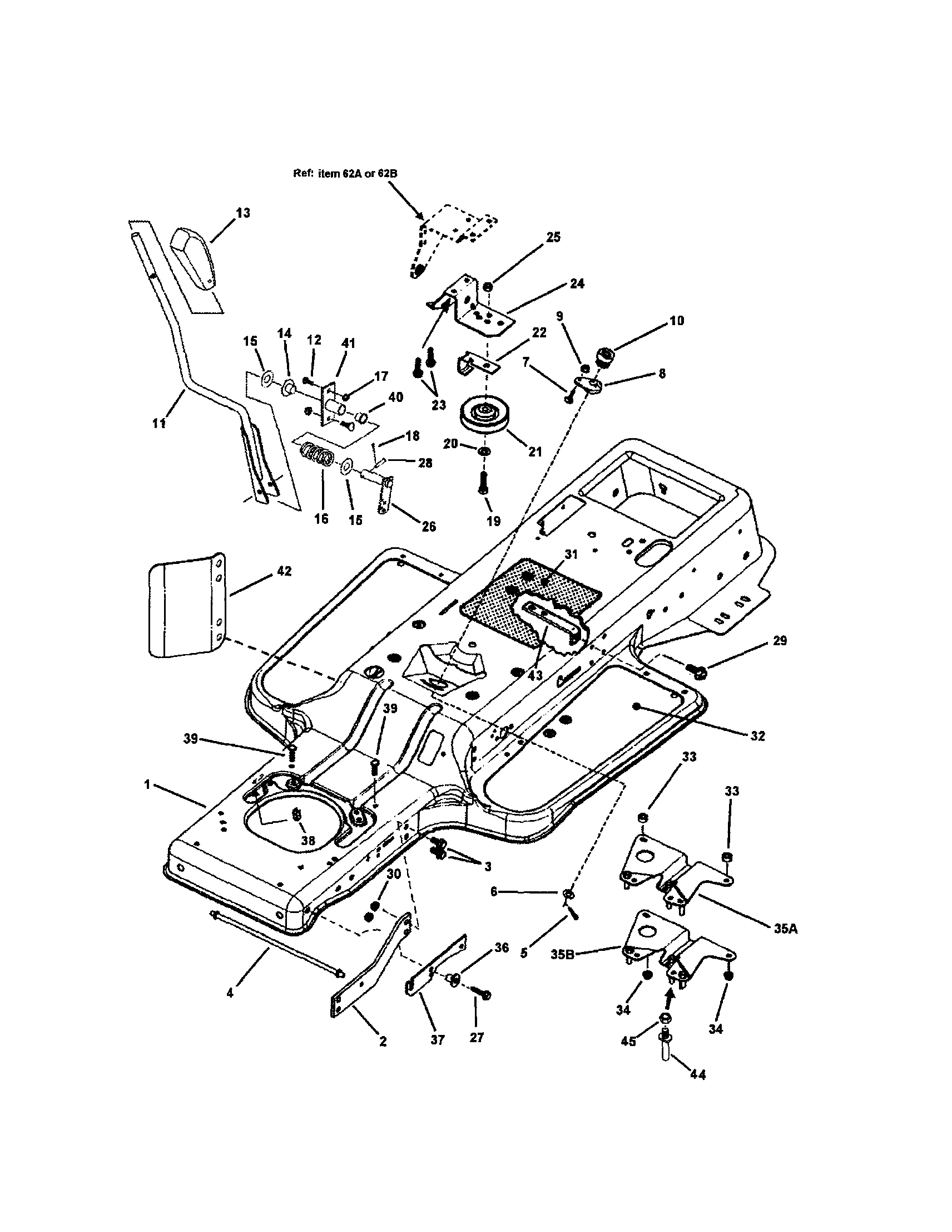 Snapper WLT200H48IBV2 blade engagement/transm. controls diagram