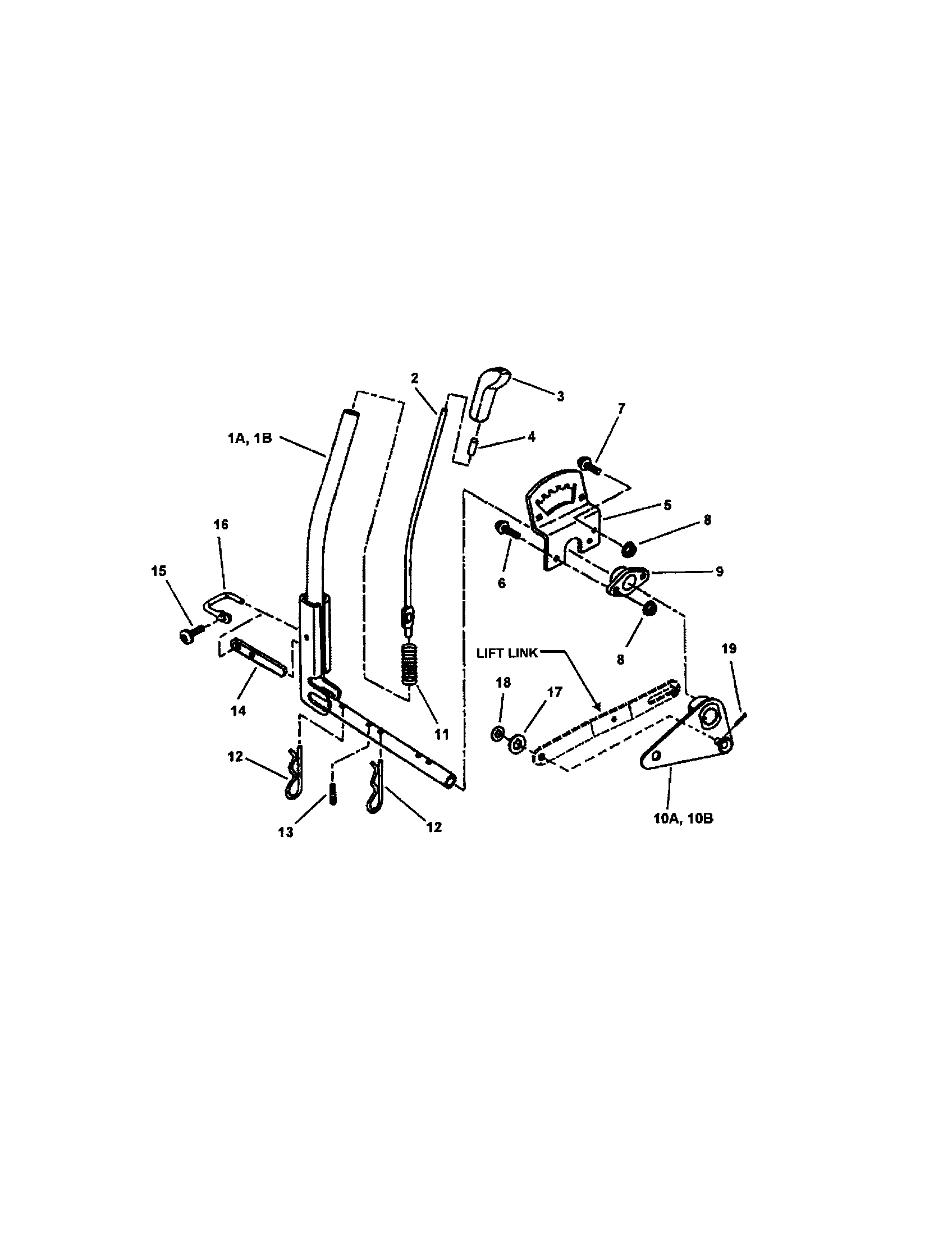 Snapper WLT200H48IBV2 implement lift diagram