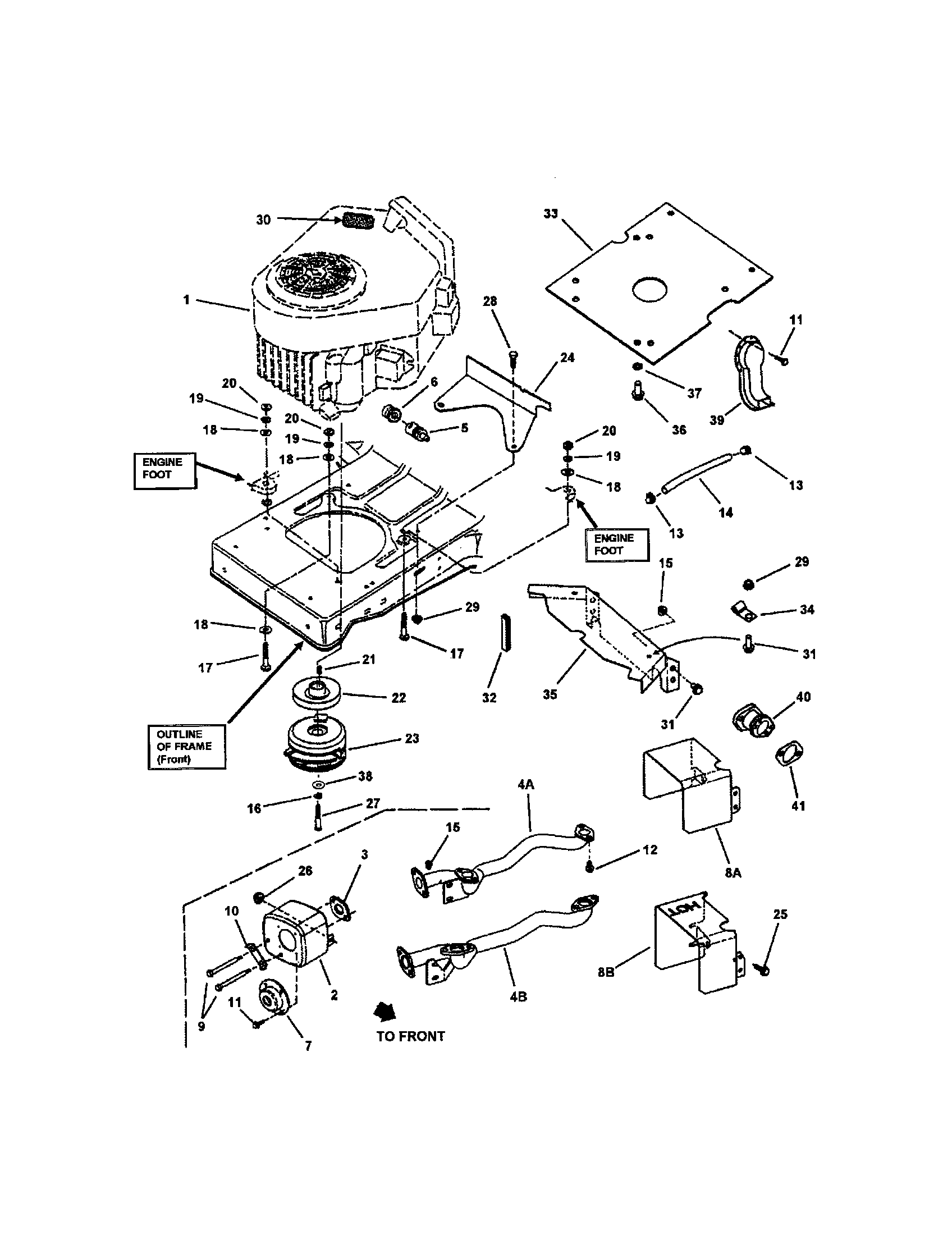 Snapper WLT200H48IBV2 engine (lt18h models) diagram