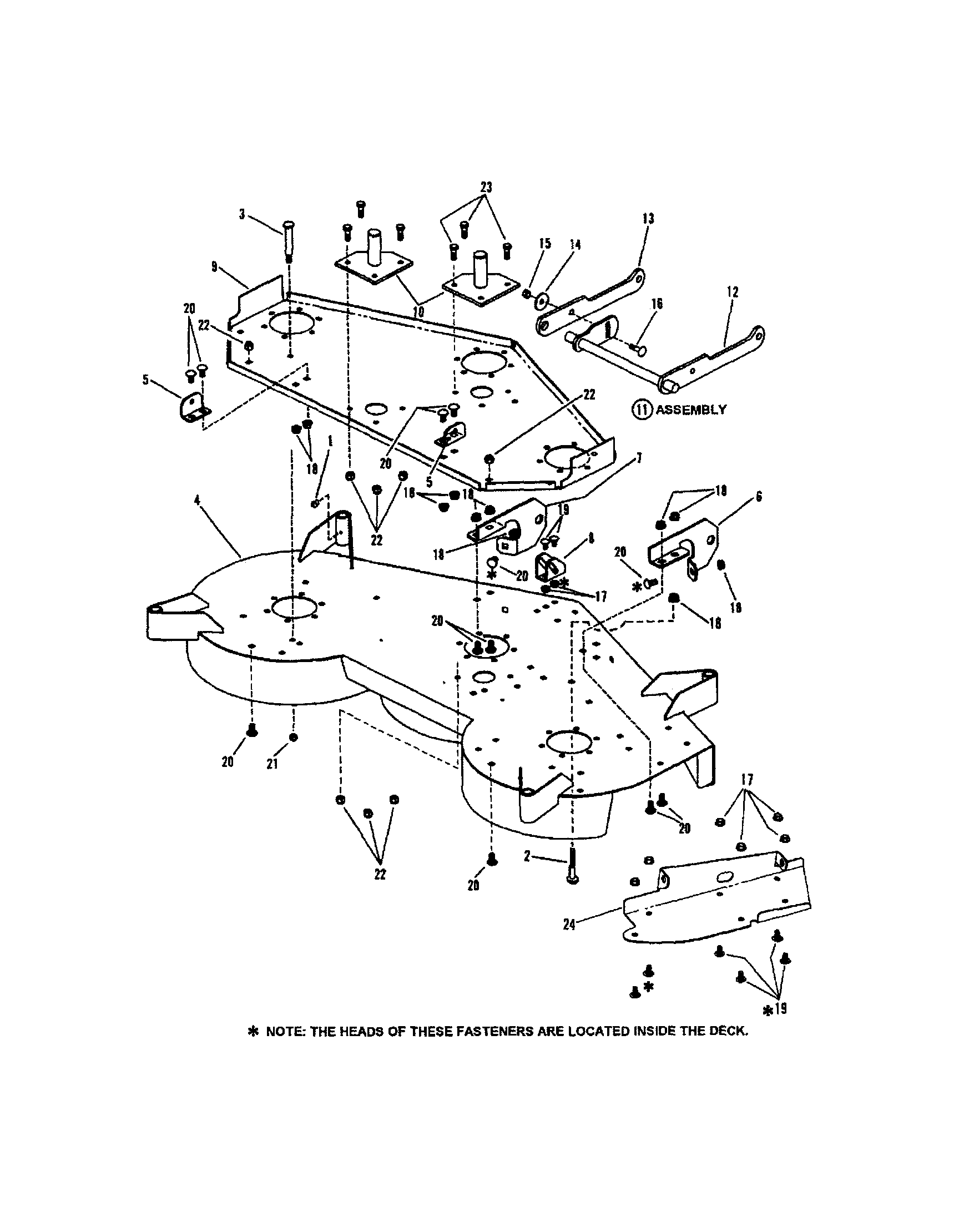 Snapper WLT200H48IBV2 48" cutting deck (series h) diagram