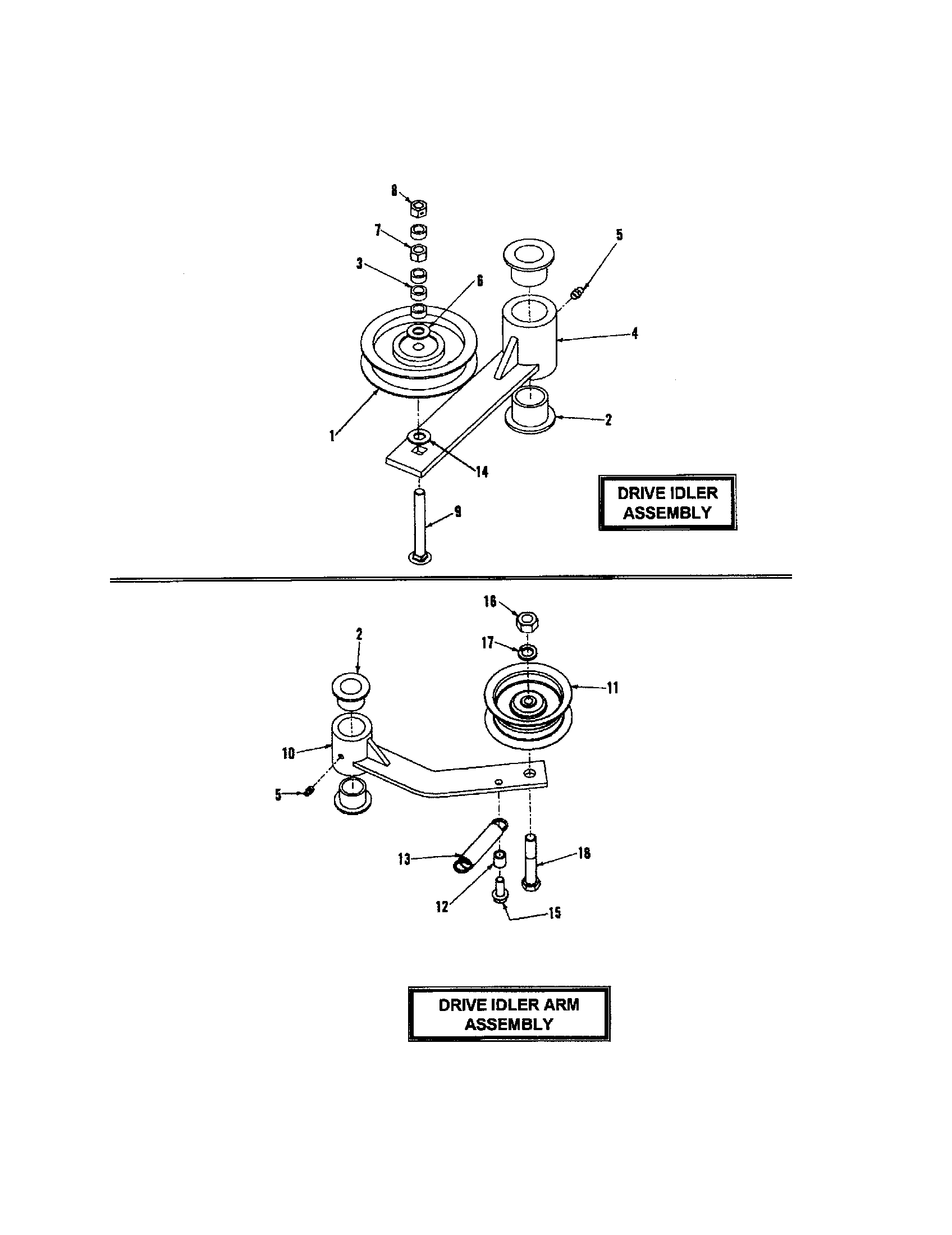 Snapper WLT200H48IBV2 48" deck idler diagram