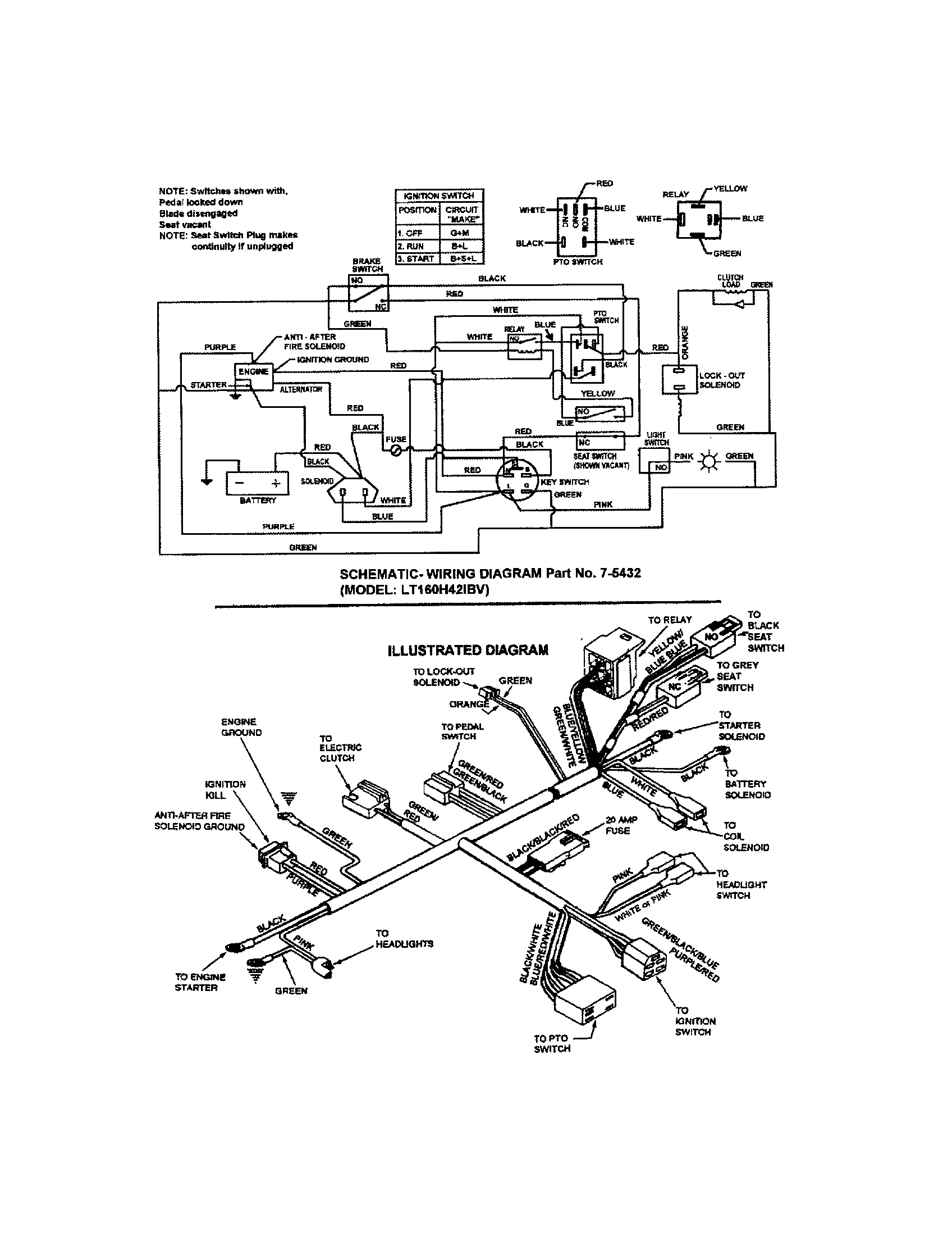 Snapper WLT200H48IBV2 electrical (lt160h42ibv) diagram