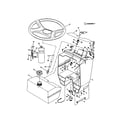Snapper WLT150H38IBV steering wheel/console/fuel tank diagram