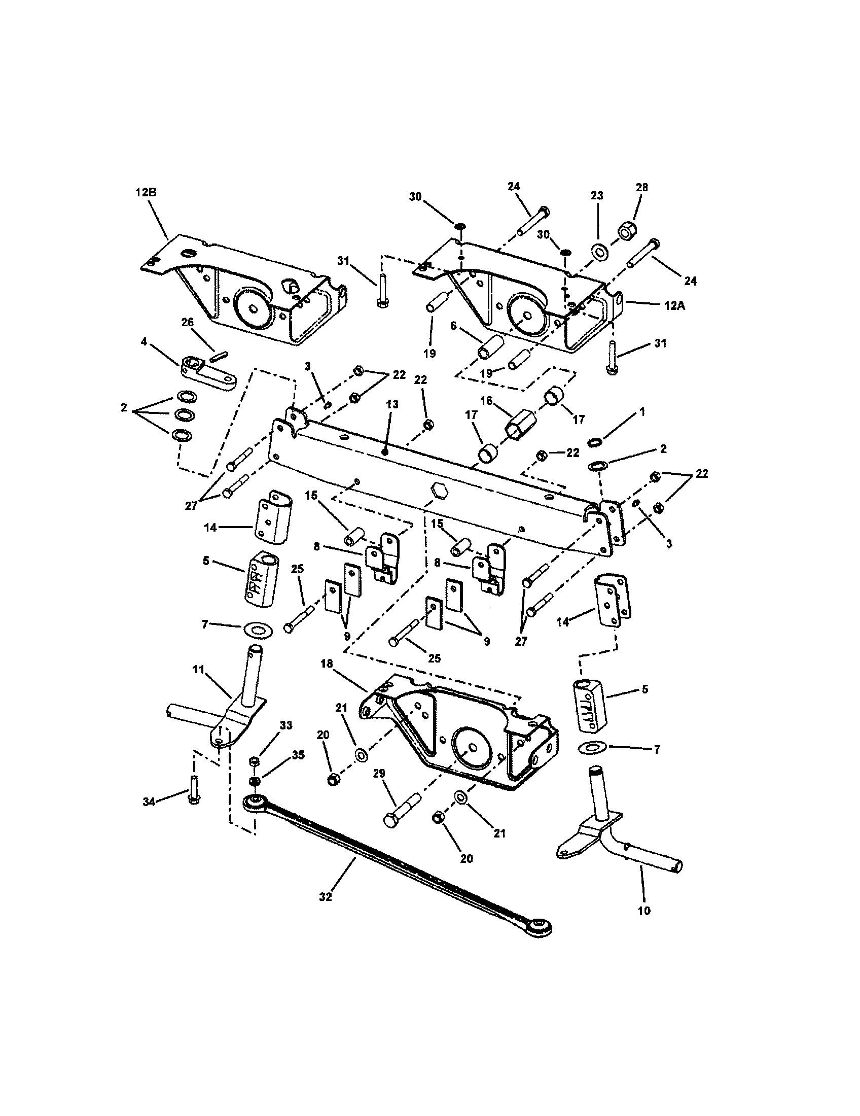 Snapper ELT150H33IBV front axle diagram
