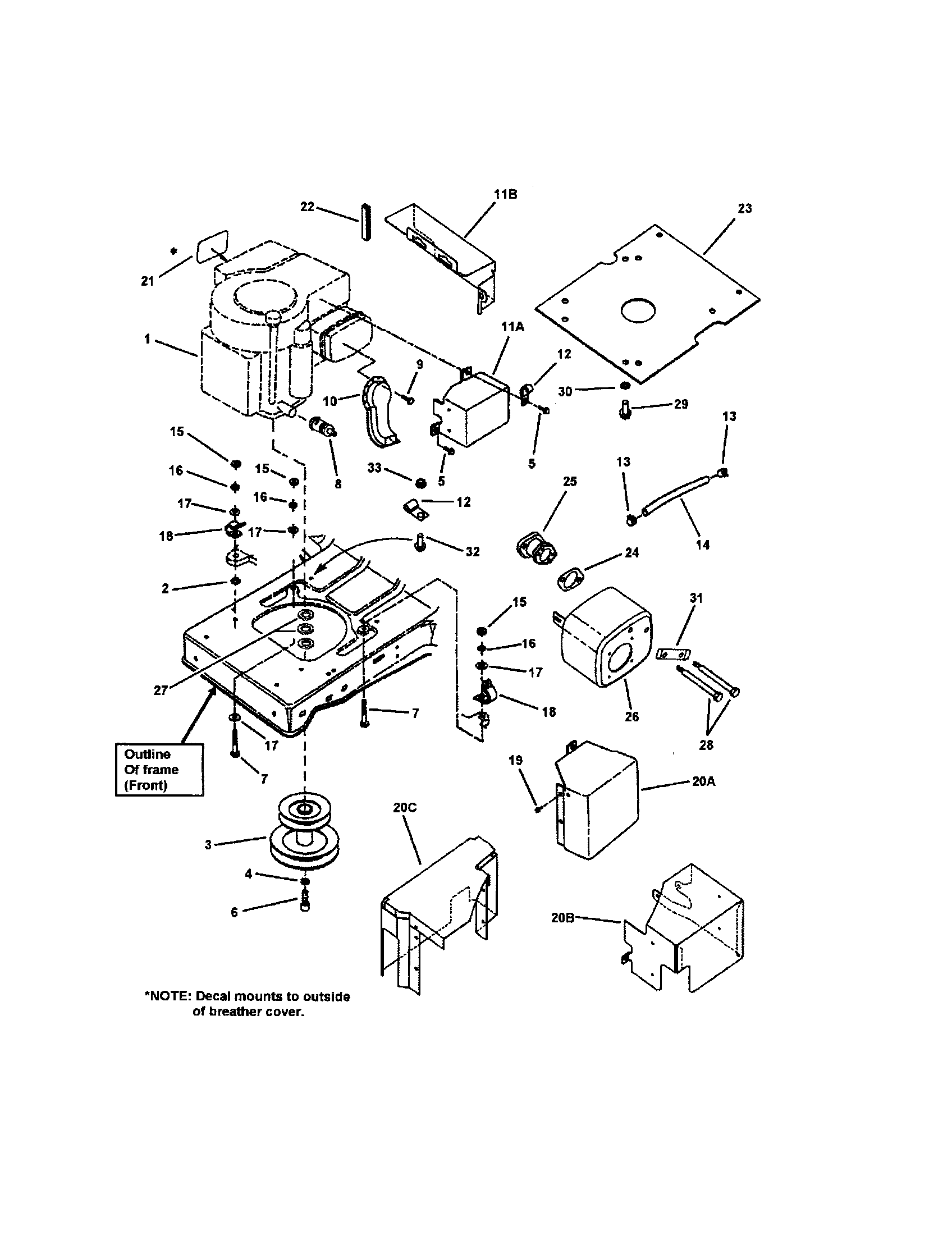 Snapper ELT150H33IBV engine diagram
