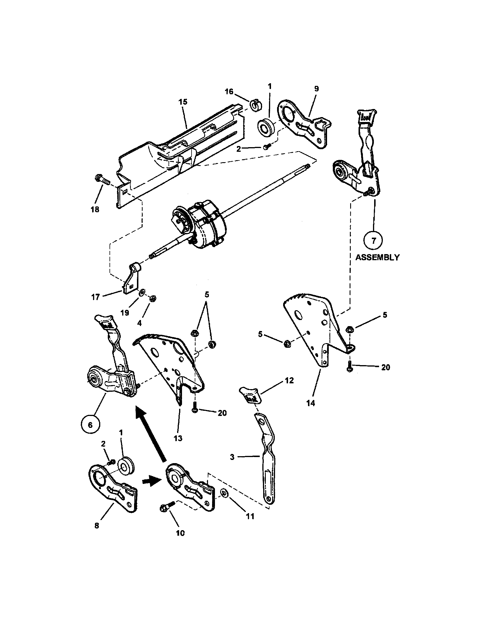 Snapper CP215517HV rear wheel brackets/latches diagram