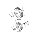 Snapper CP216017RV front & rear wheels diagram