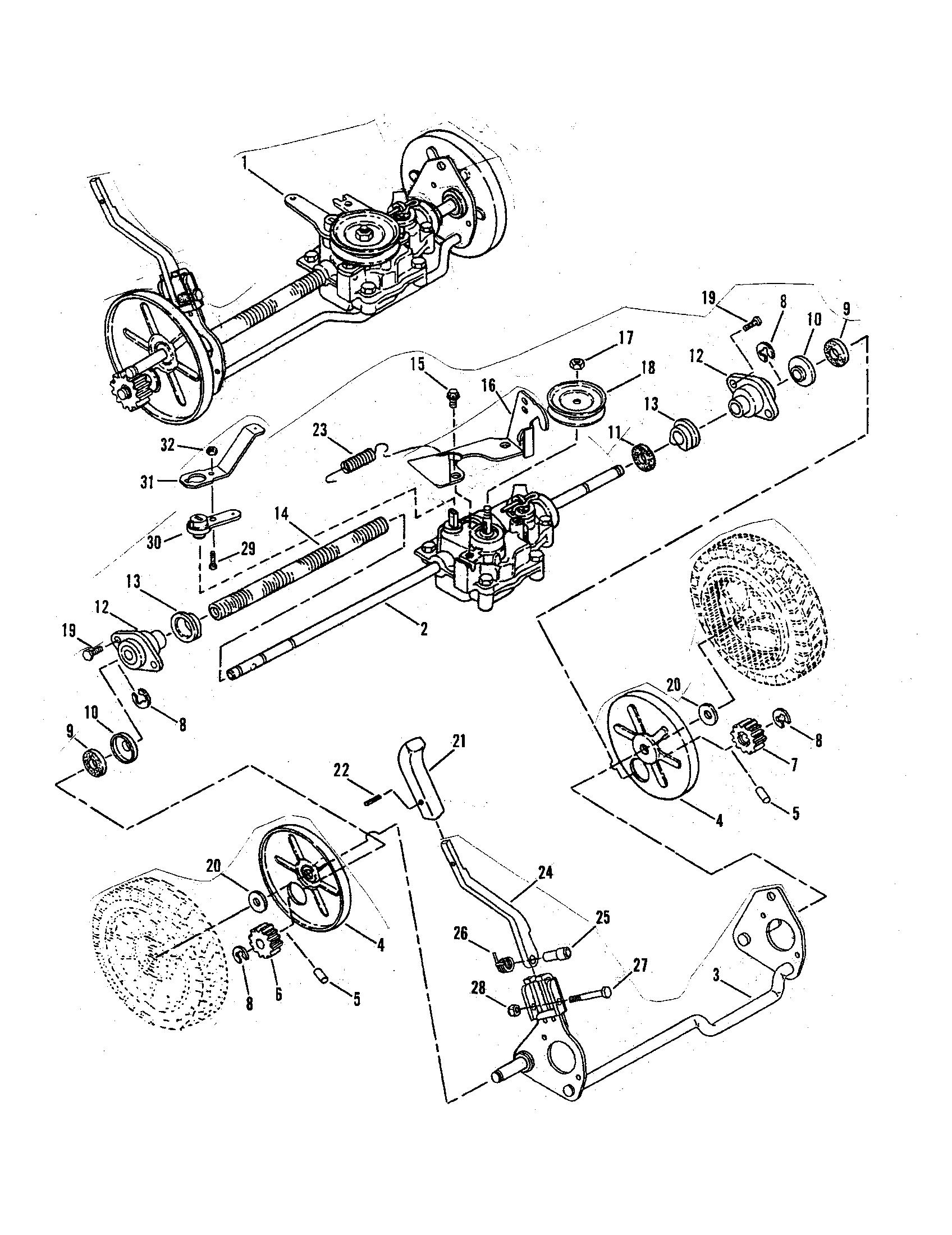 Snapper CLP21650RV transmission/axle diagram