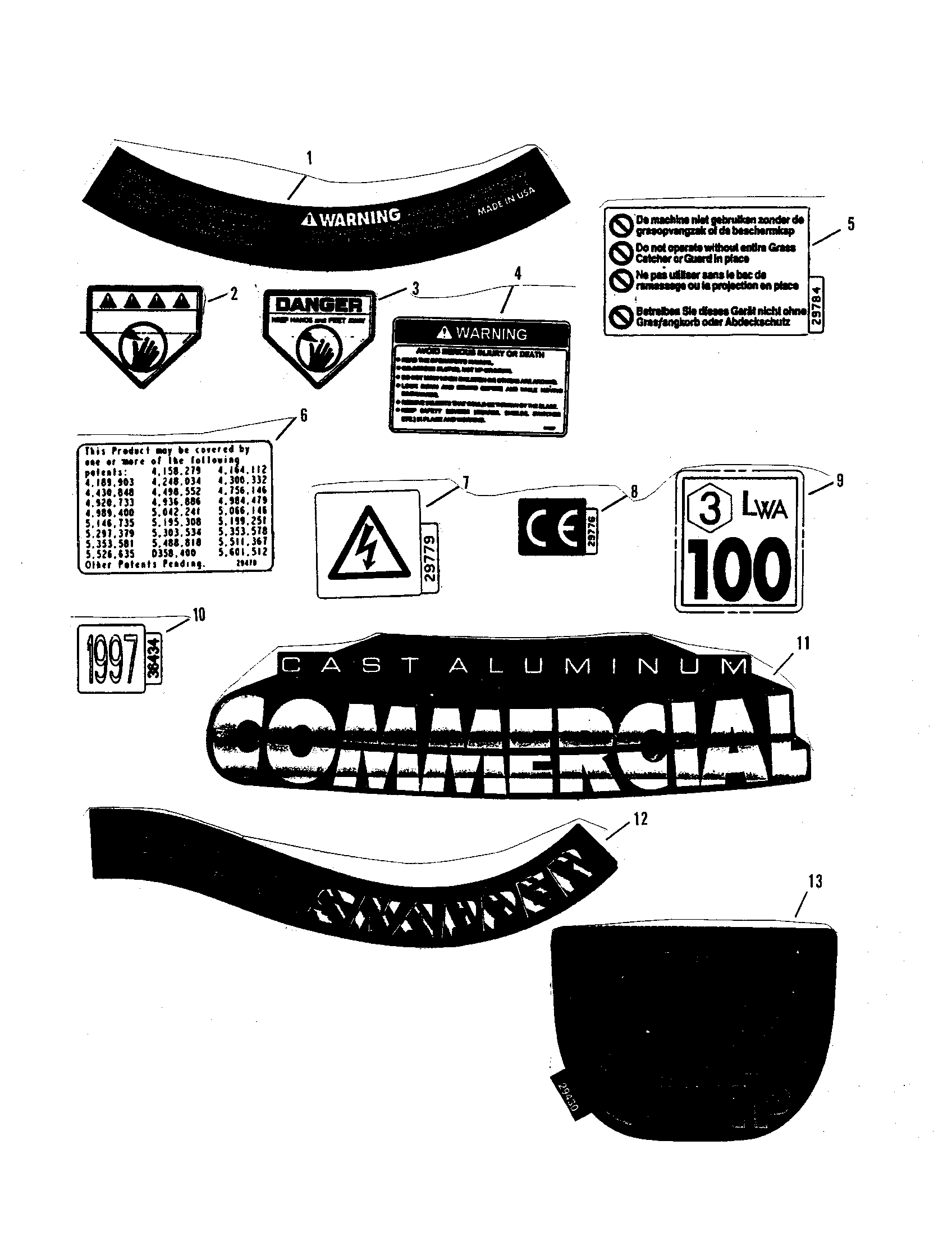 Snapper CLP21650RV decals diagram