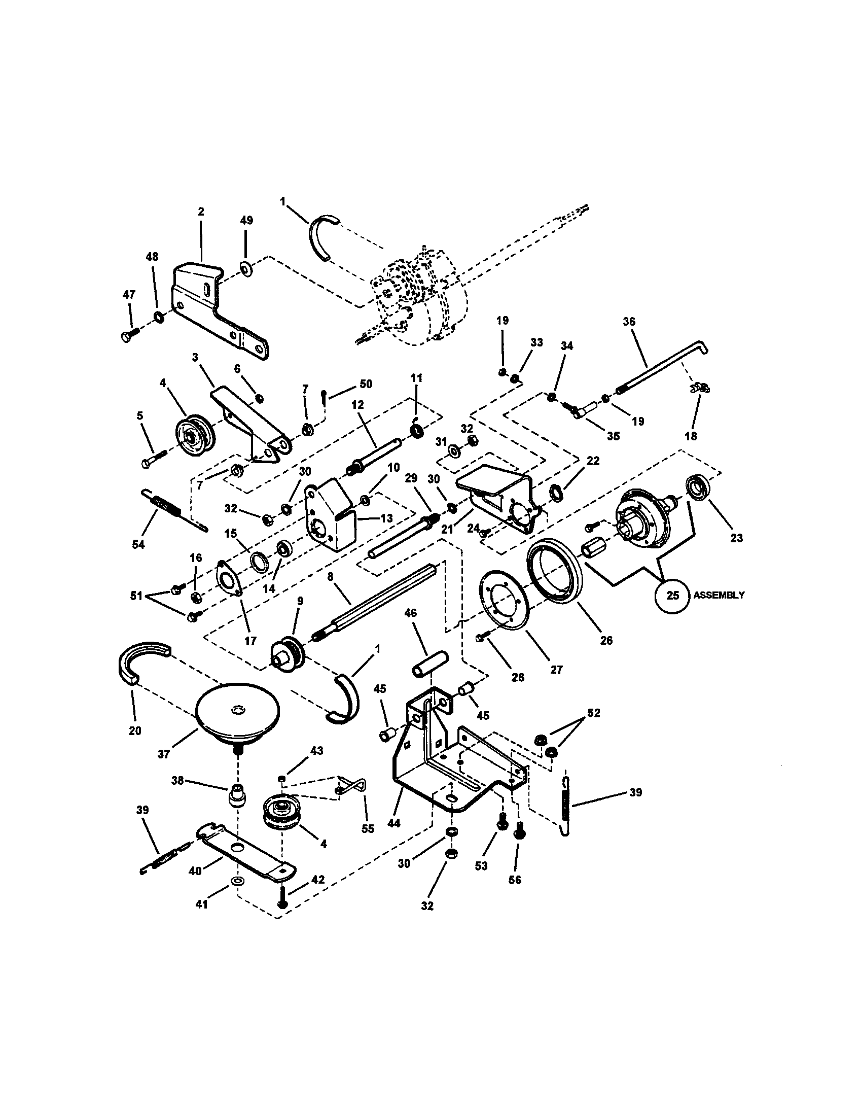 Snapper CP215512KWV drive system self-propelled diagram