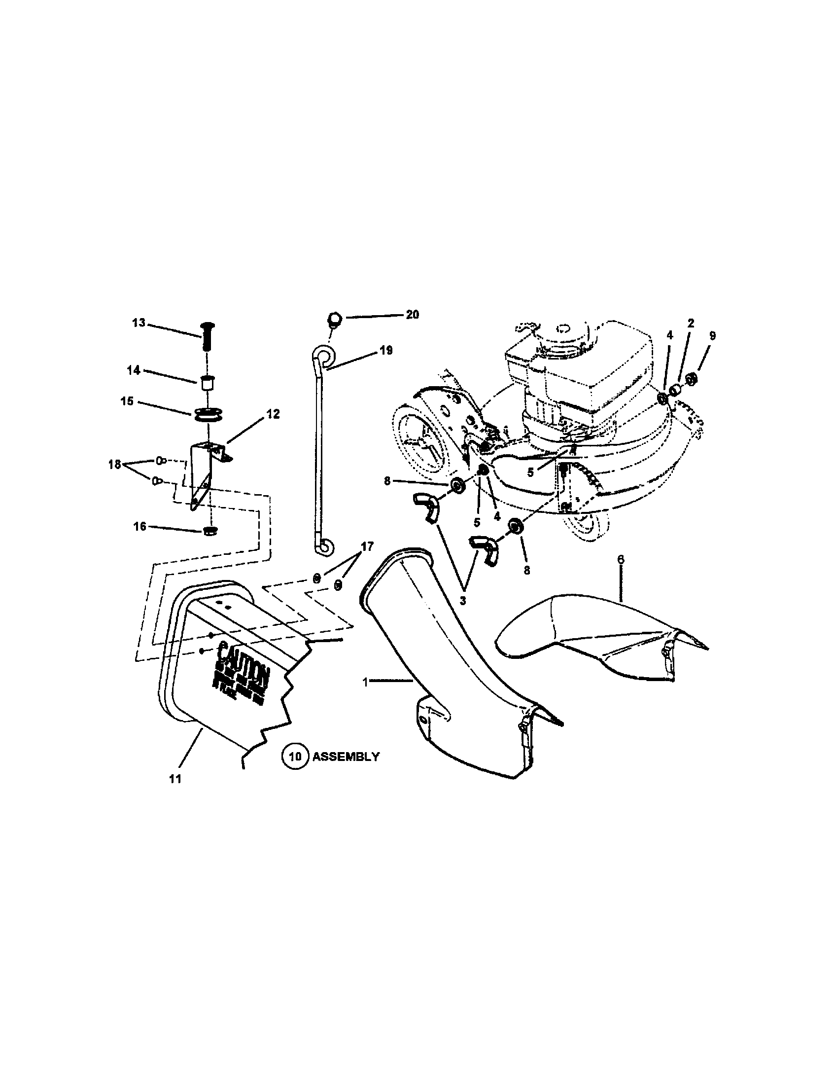 Snapper CP215512KWV adapter, brackets diagram