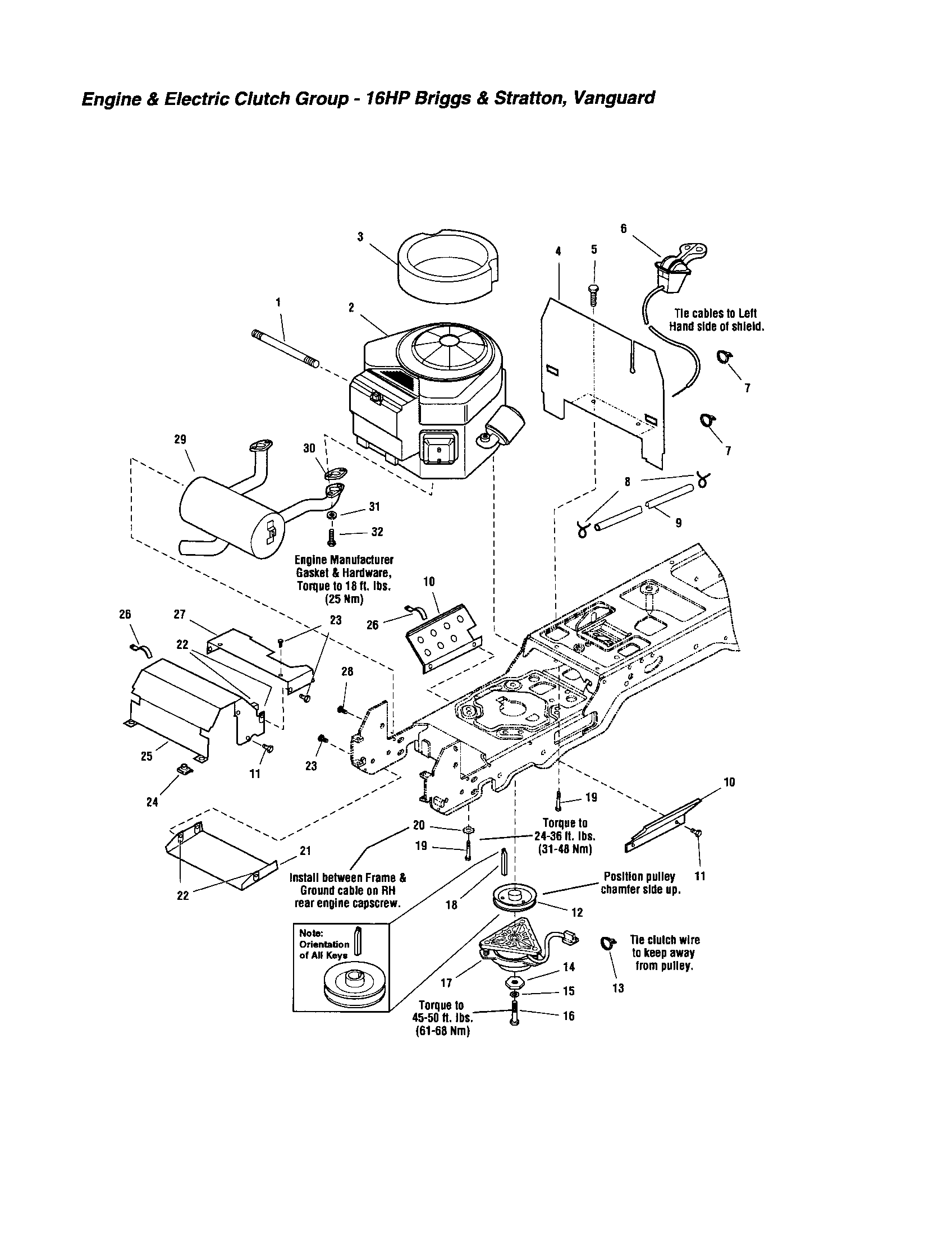 Snapper 2690117 engine/electric clutch diagram