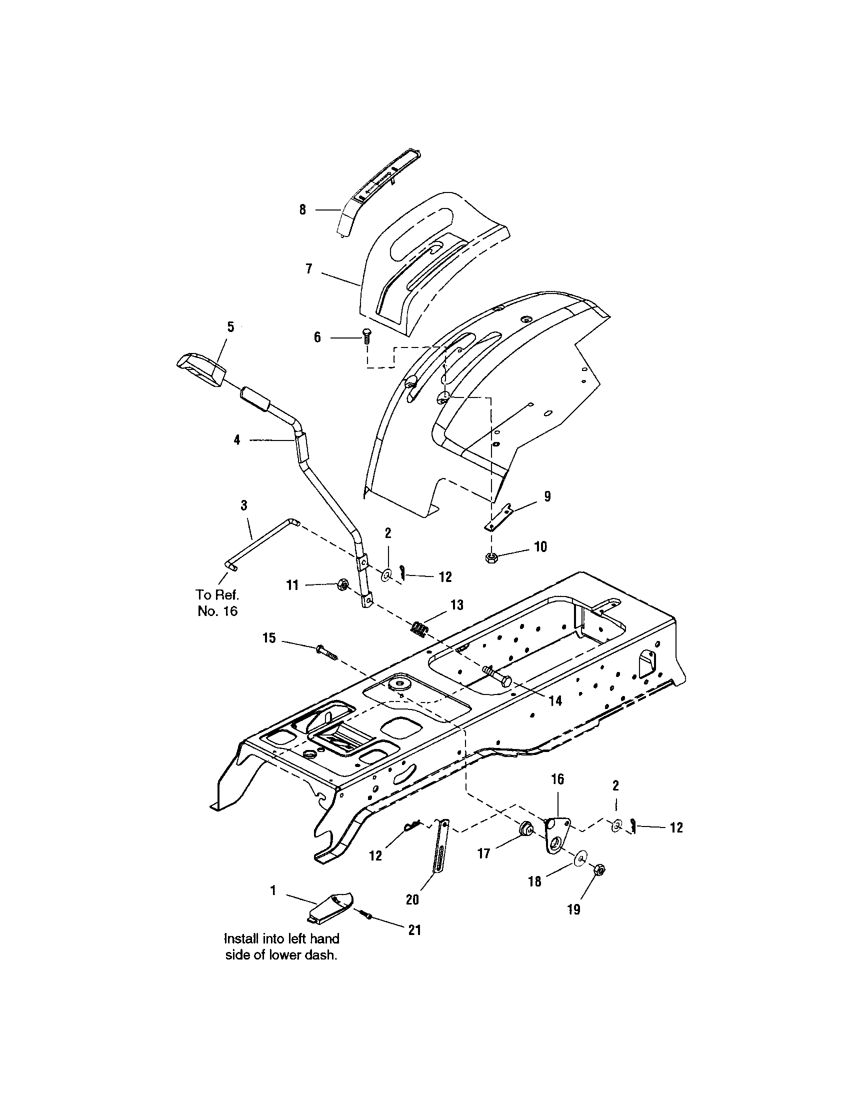 Snapper 2690117 lift - manual lift diagram